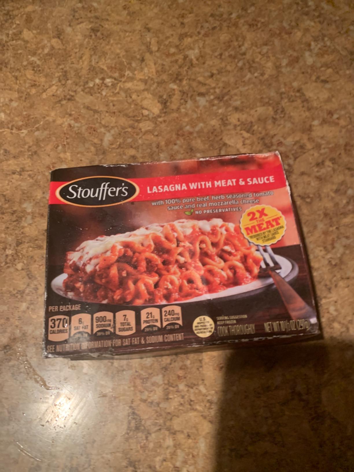Stouffer's Classic Lasagna With Meat And Sauce, Single Serve, Oven Ready, Frozen Dinners 10.5 oz - Customer Photo 1