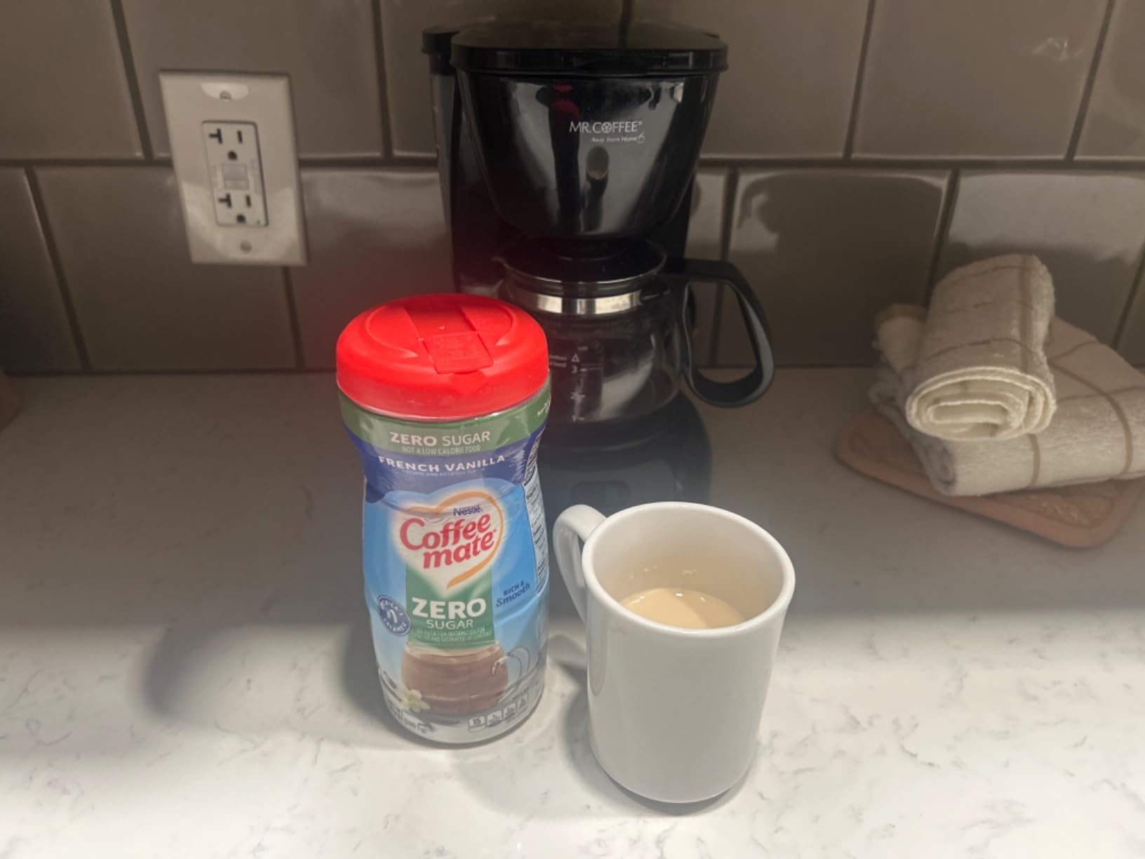 Coffee-mate Sugar Free Creamy Chocolate Powdered Coffee Creamer, 10.2 Ounce - Customer Photo 1