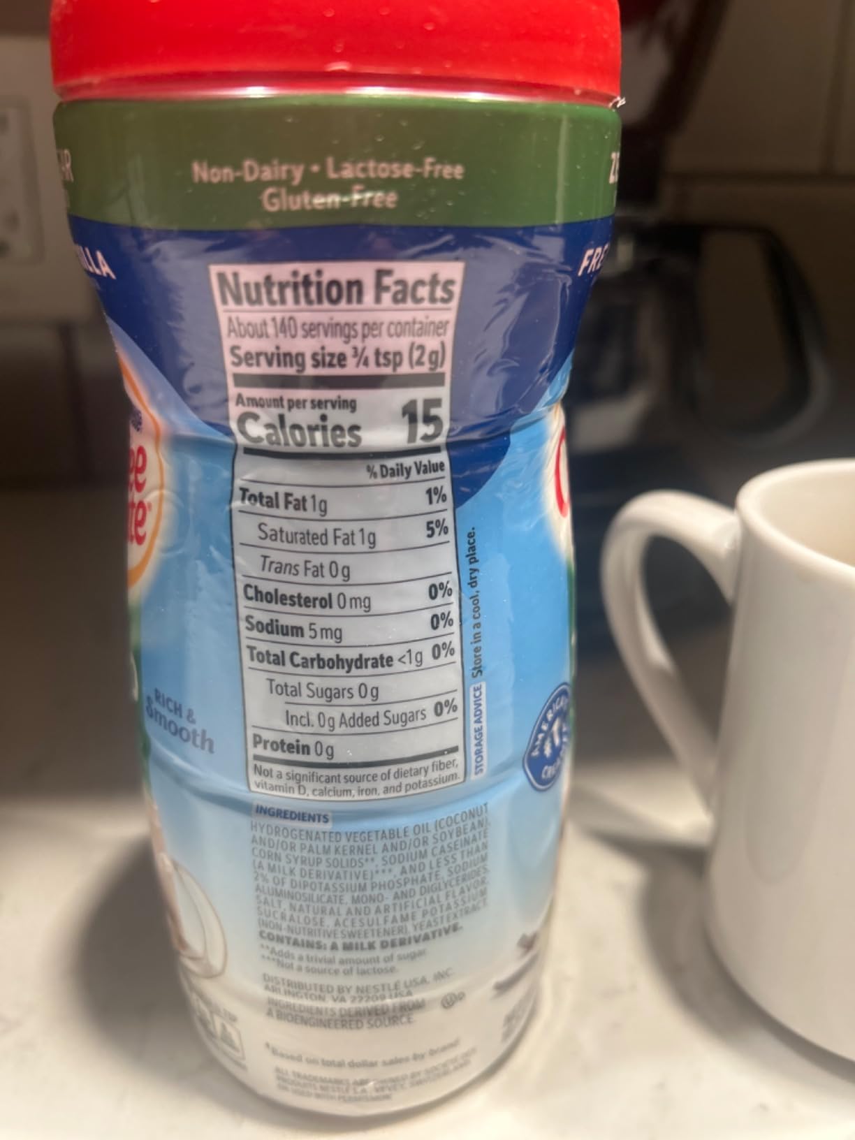 Coffee-mate Sugar Free Creamy Chocolate Powdered Coffee Creamer, 10.2 Ounce - Customer Photo 2