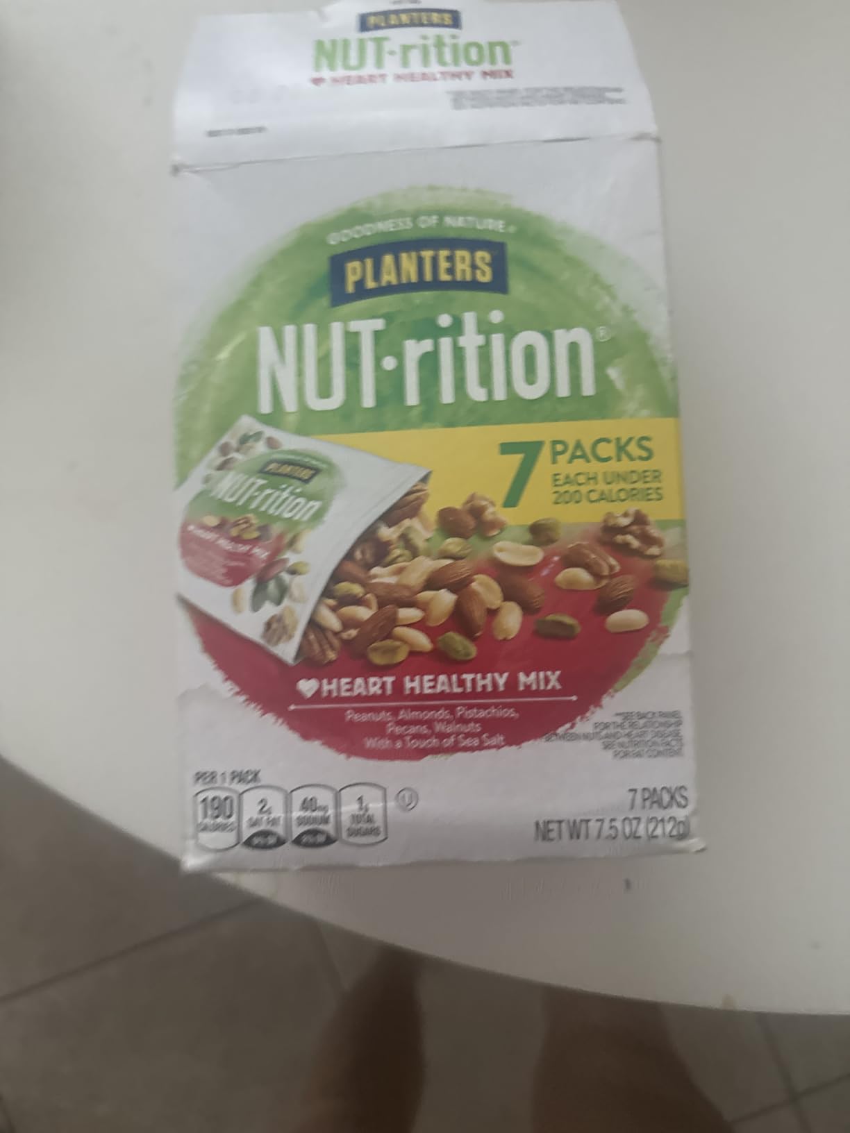 PLANTERS NUT-rition Heart Healthy Mix with Walnuts, 7.5 oz Box (Contains 7 Individual Pouches) - On-the-Go/ Work/School Snack and Active Lifestyle Snack - Great Camping Snacks - Kosher - Customer Photo 3