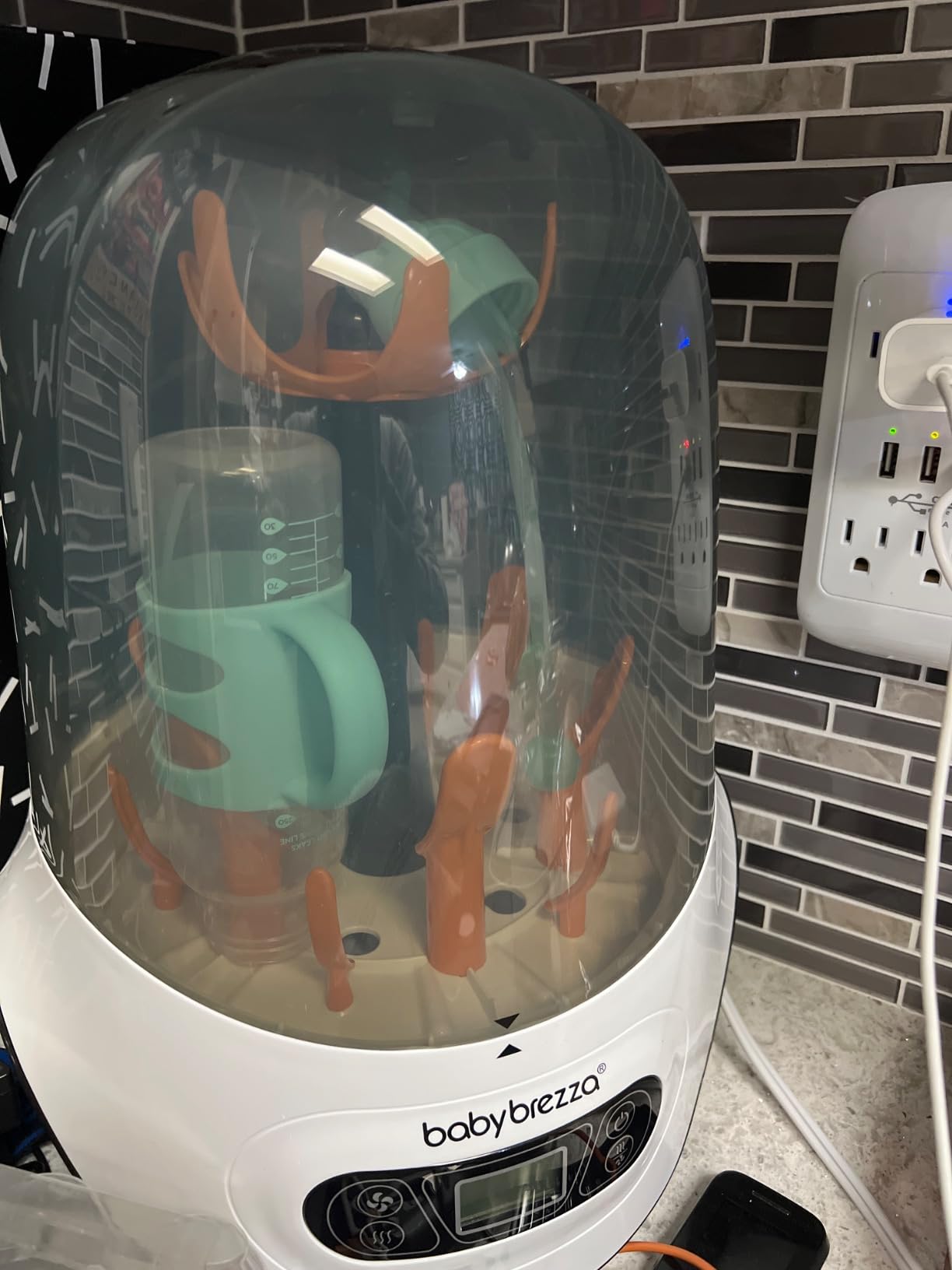 Baby Brezza Baby Bottle Sterilizer and Dryer Machine – Electric Steam Sterilization - Universal Fit - Pacifiers, Glass, Plastic, and Newborn Feeding Bottles - Customer Photo 1