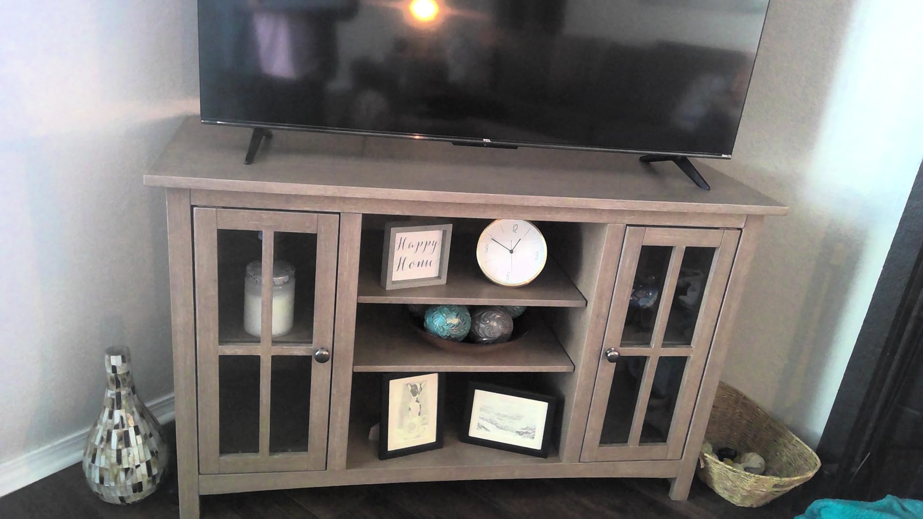 Solid Wood Entertainment / TV Stand with 2 Doors - 48 Solid Wood Entertainment / TV Stand with 2 Doors - 48