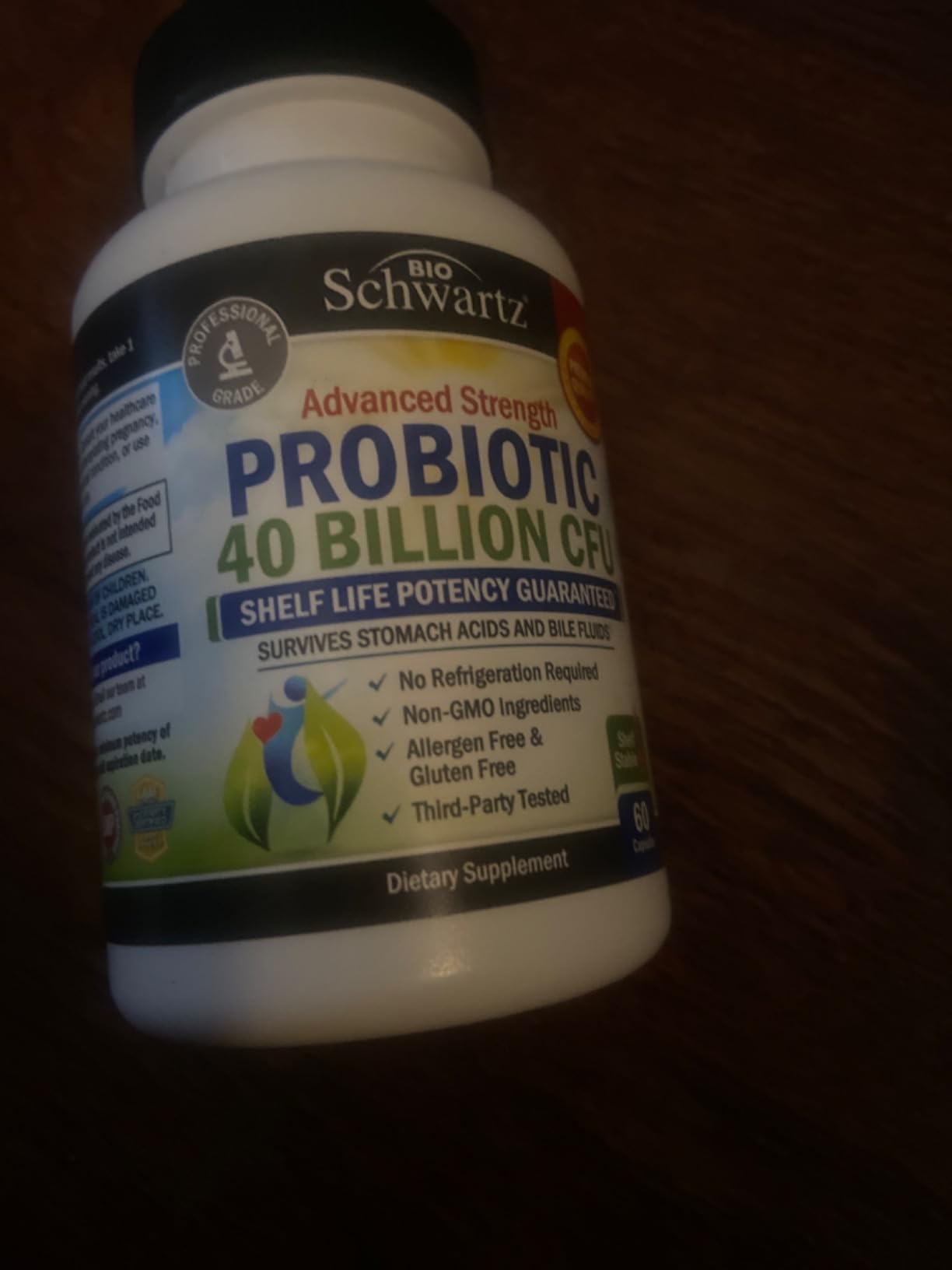 BioSchwartz Daily Probiotic Nutritional Supplement - 40 Billion CFU for Gut Health - Probiotics for Men and Women - Digestive Health with Astragalus & Lactobacillus - Shelf Stable - 60 Count - Customer Photo 1