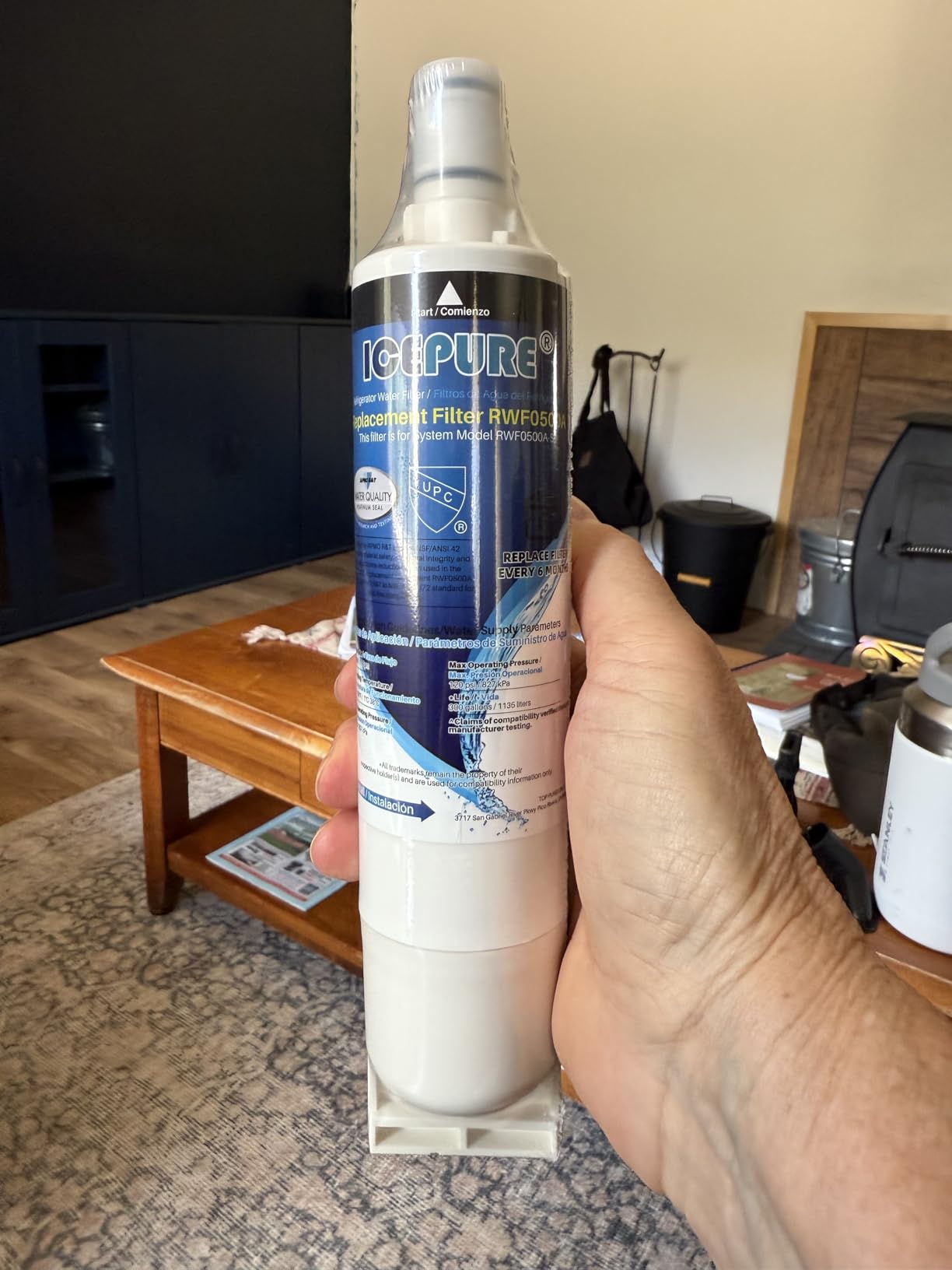 ICEPURE PLUS 4396508 NSF53&42 Premium Replacement for Whirlpool 4396510, Everydrop EDR5RXD1, Filter 5, NL240V, WFL400, 46-9902, 9010, RWF0500A Refrigerator Water Filter, 1PACK - Customer Photo 1