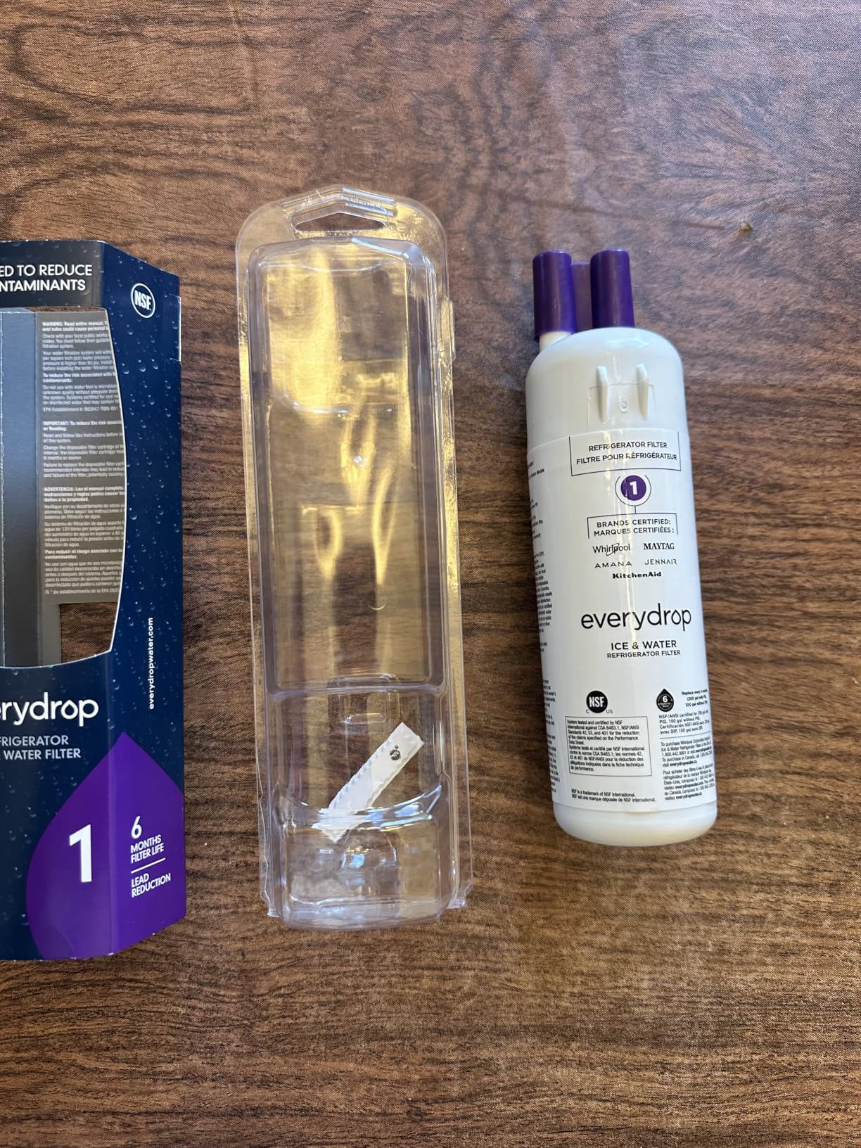 everydrop by Whirlpool Ice and Water Refrigerator Filter 1, EDR1RXD1, Single-Pack , Purple - Customer Photo 2