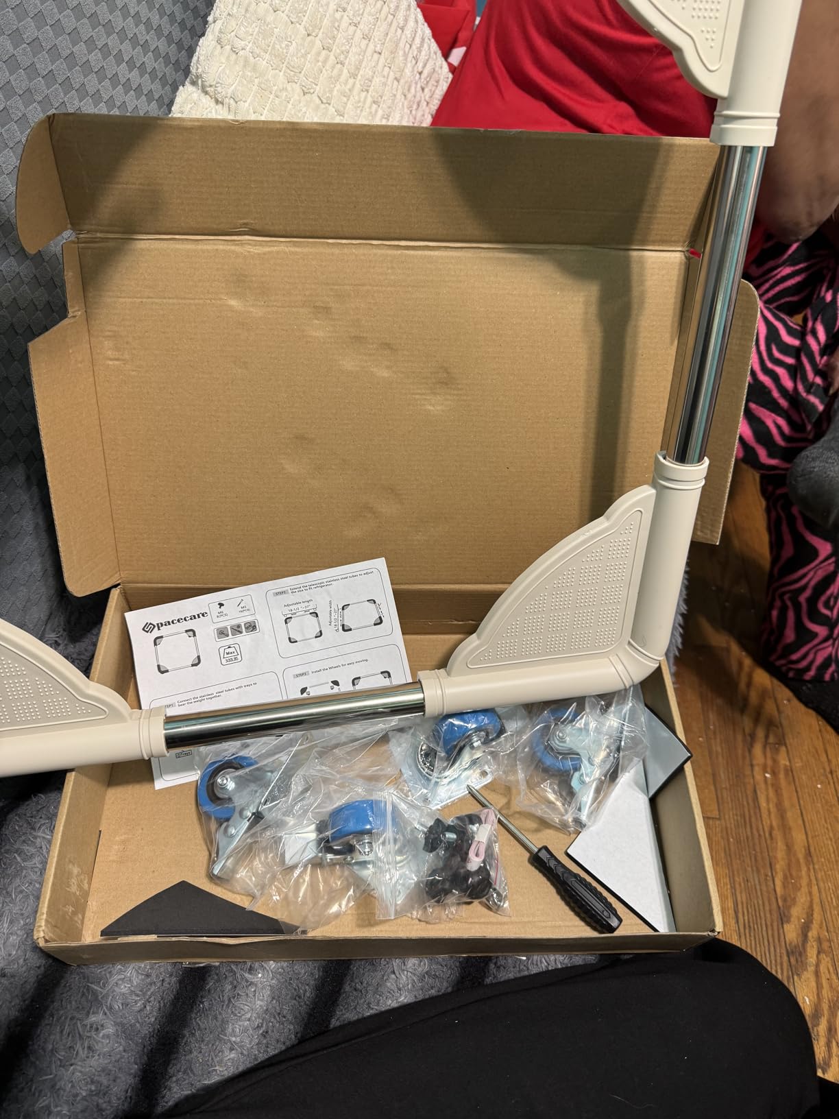 SPACECARE Mobile Roller with 4 Locking Wheels - Adjustable Furniture Dolly Washing Machine Stand Refrigerator Base Moving Cart Customer Review SPACECARE Mobile Roller with 4 Locking Wheels - Adjustable Furniture Dolly Washing Machine Stand Refrigerator Base Moving Cart - Customer Photo 2