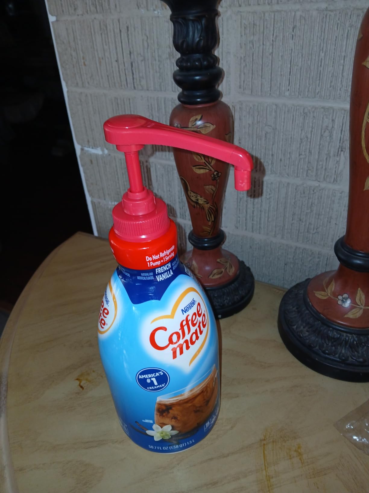 Nestle Coffee Mate Coffee Creamer, French Vanilla, Concentrated Liquid Pump Bottle, Non Dairy, No Refrigeration, 50.7 oz - Customer Photo 1