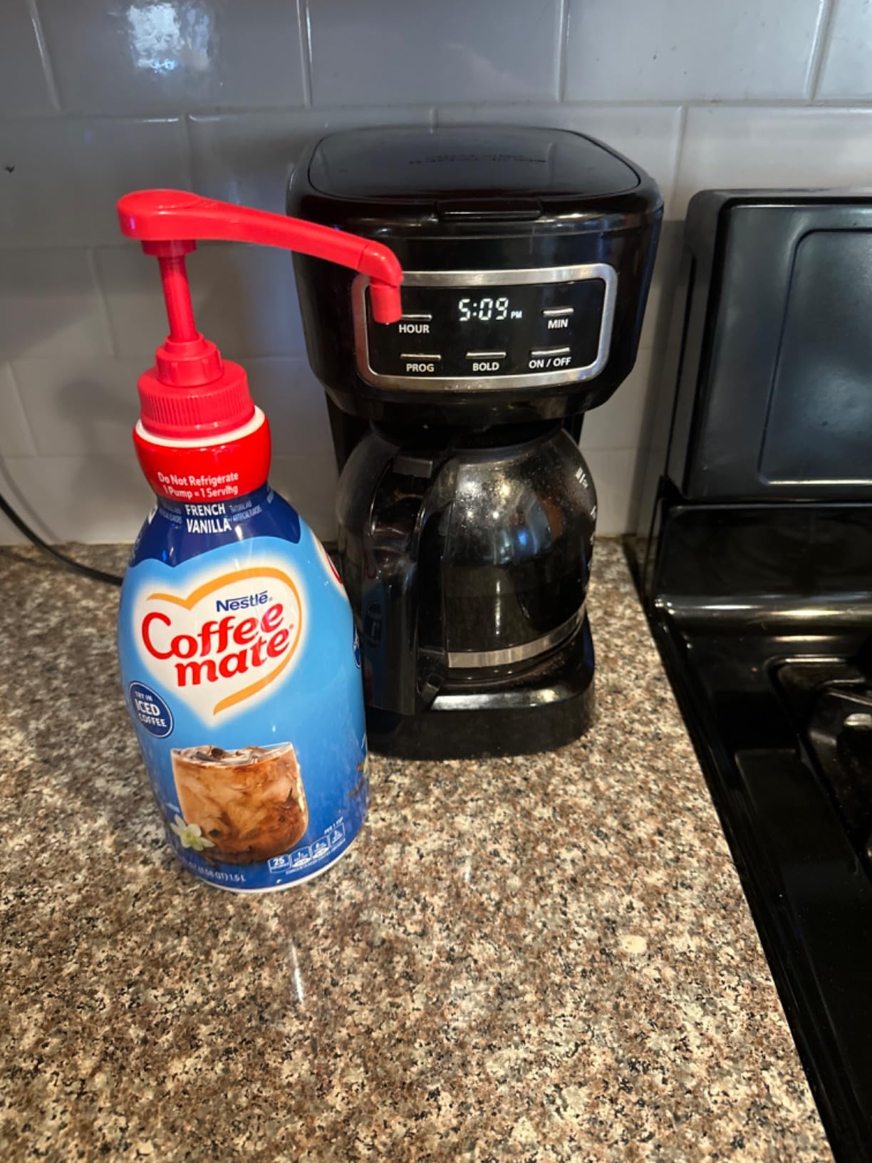 Nestle Coffee Mate Coffee Creamer, French Vanilla, Concentrated Liquid Pump Bottle, Non Dairy, No Refrigeration, 50.7 oz - Customer Photo 2