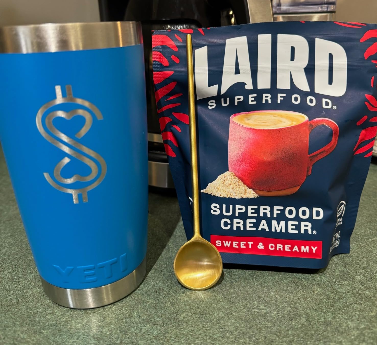 Laird Superfood Non-Dairy Coffee Creamer Mocha, Shelf-Stable Superfood Non-Dairy Powder Creamer, Gluten Free, Non-GMO, Vegan, 16 oz. Bag, Pack of 1 - Customer Photo 2