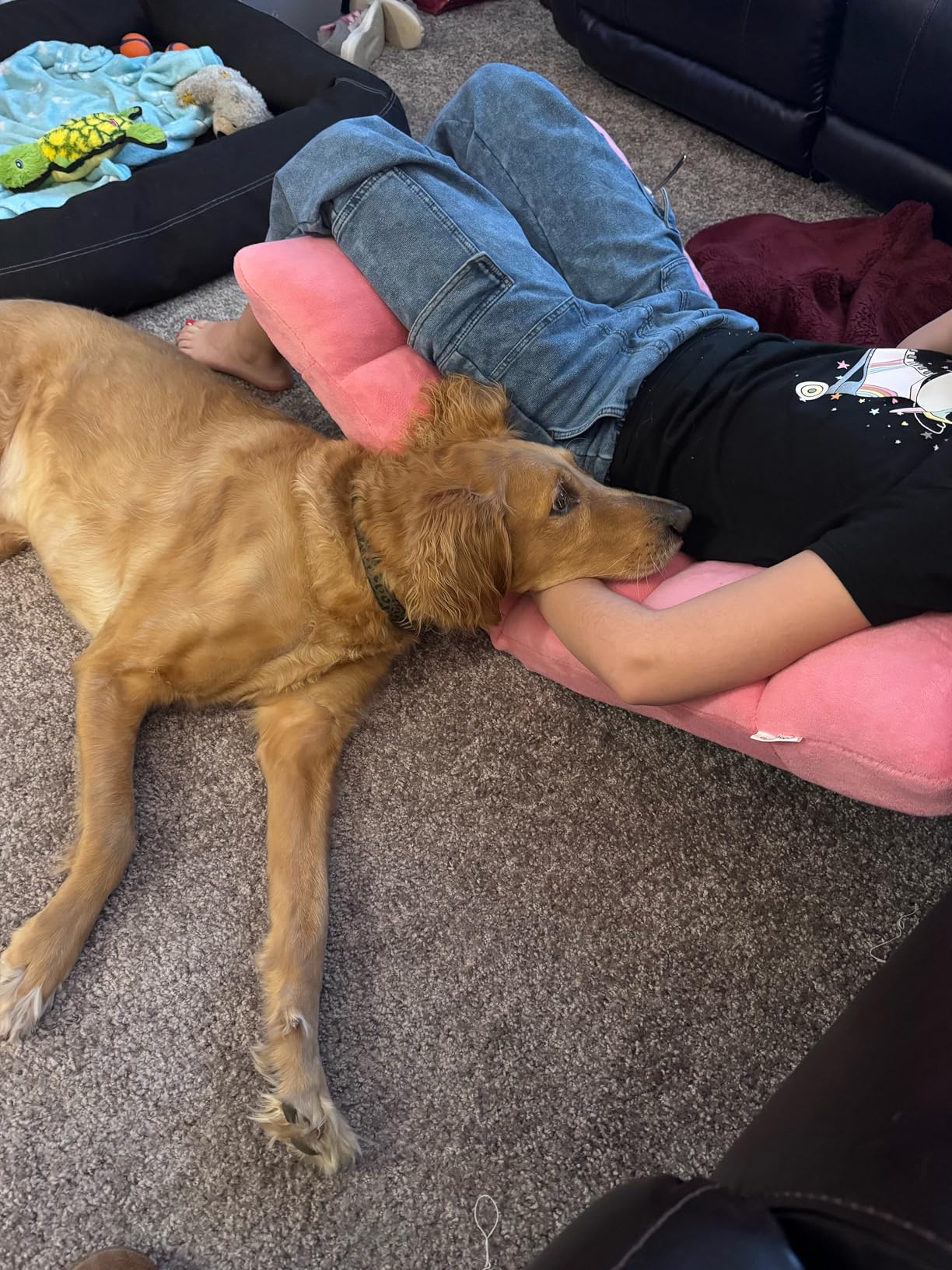 Giantex Folding Floor Chair with Back Support, 14 Adjustable Position, Padded Sleeper Bed, Couch Recliner, Gaming Floor Chairs for Adults, Meditation, Living Room (Grey) - Customer Photo 2