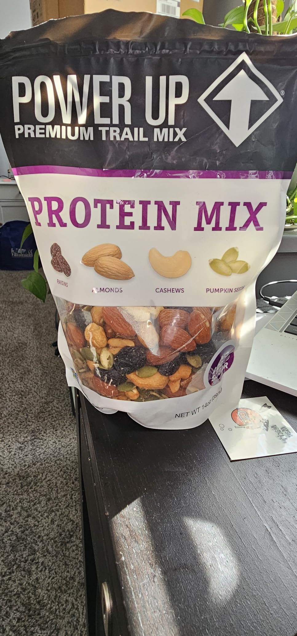Power Up Trail Mix, Mega Omega Trail Mix, Non-GMO, Vegan, Gluten Free, No Artificial Ingredients, Gourmet Nut, 14 Ounce Bag - Customer Photo 1