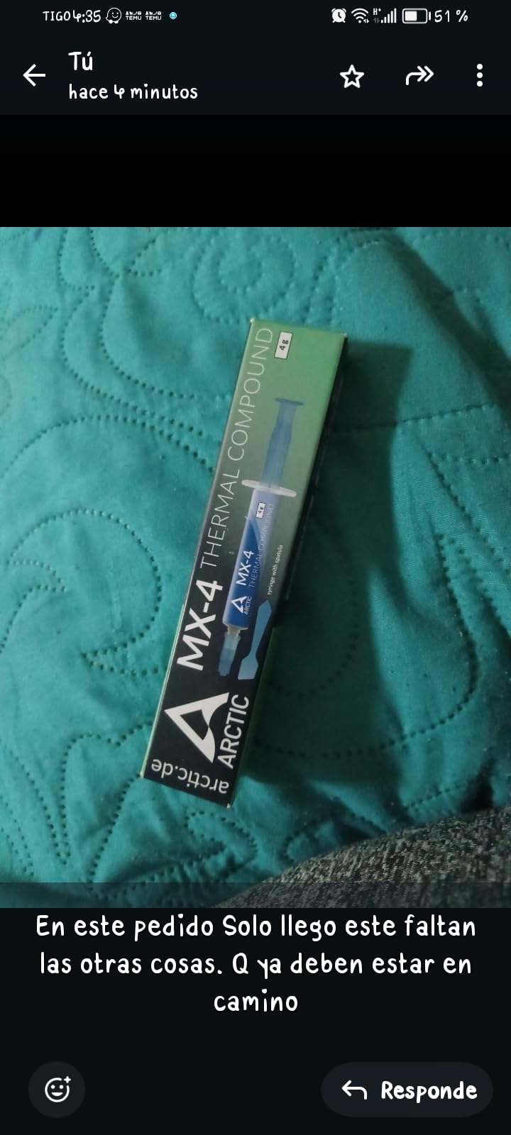 ARCTIC MX-4 (incl. Spatula, 4 g) - Premium Performance Thermal Paste for All Processors (CPU, GPU - PC), Very high Thermal Conductivity, Long Durability, Safe Application - Customer Photo 3