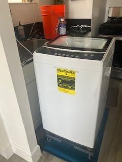 BLACK+DECKER 0.9 Cu. Ft. Portable Washer, 6.6 lb. Capacity Washing Machine for Homes & Apartments, 5 Wash Cycles, Quick Connect Sink Adapter and Drain Hose Included, Transparent Lid, BPWM09W, White - Customer Photo 1