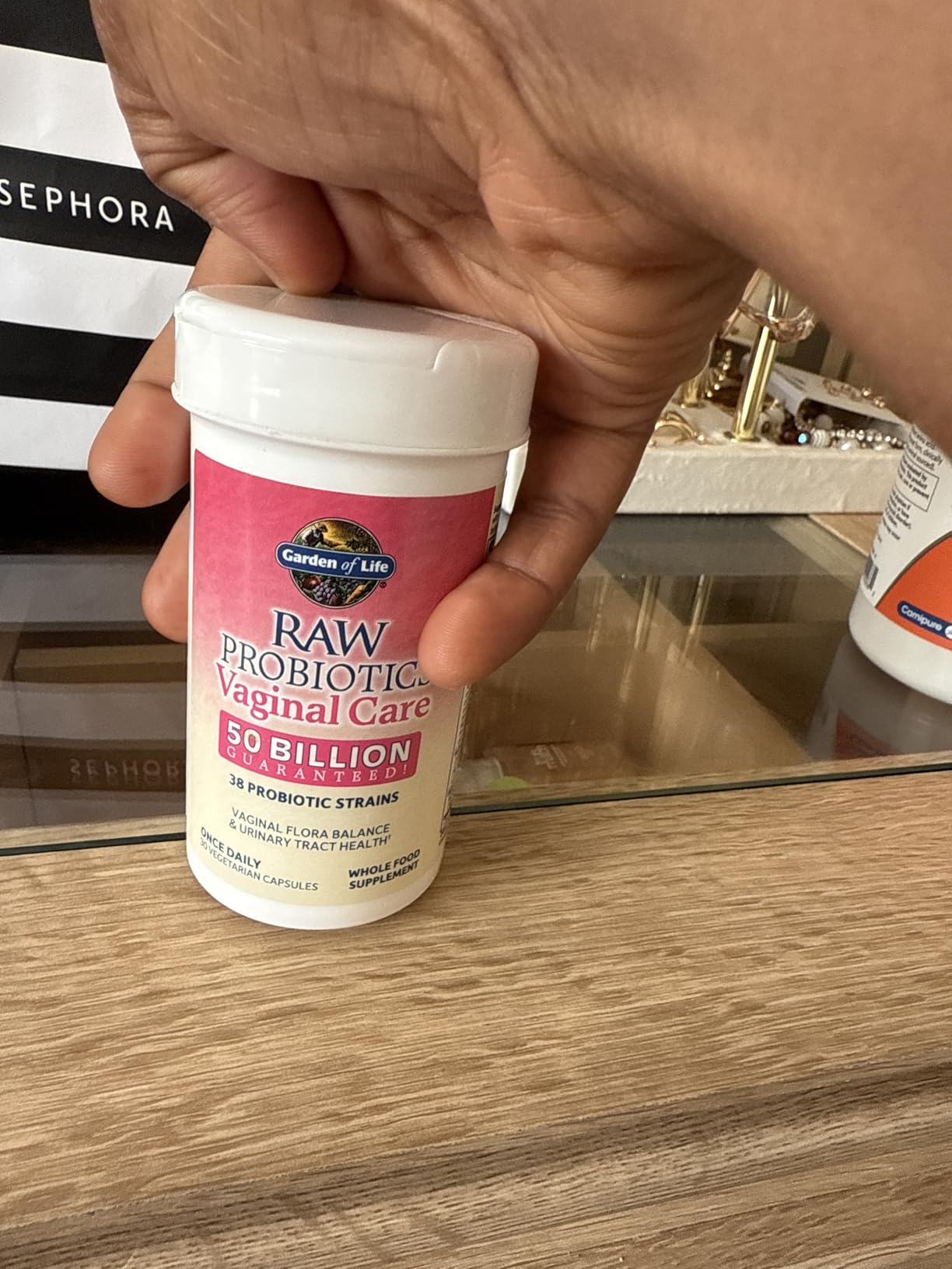 Garden of Life RAW Probiotics Vaginal Care Shelf Stable - 50 Billion CFU Guaranteed Through Expiration, Acidophilus - Once Daily - Certified Gluten Free - No Refrigeration - 30 Vegetarian Capsules - Customer Photo 1