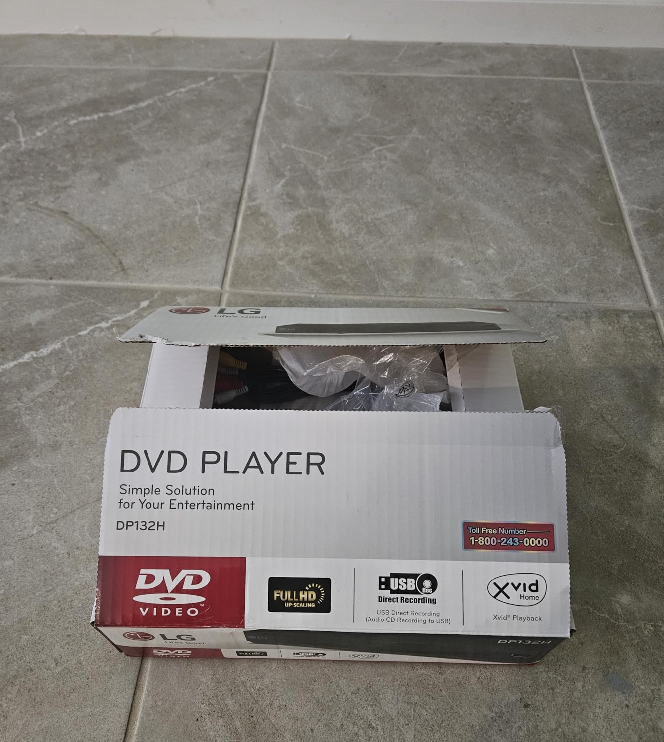 LG DP132H DVD Player Full HD Upscaling, Traditional DVD Playback, USB Playback, HDMI Out, USB Direct Recording, with Remote Control – Black - Customer Photo 1