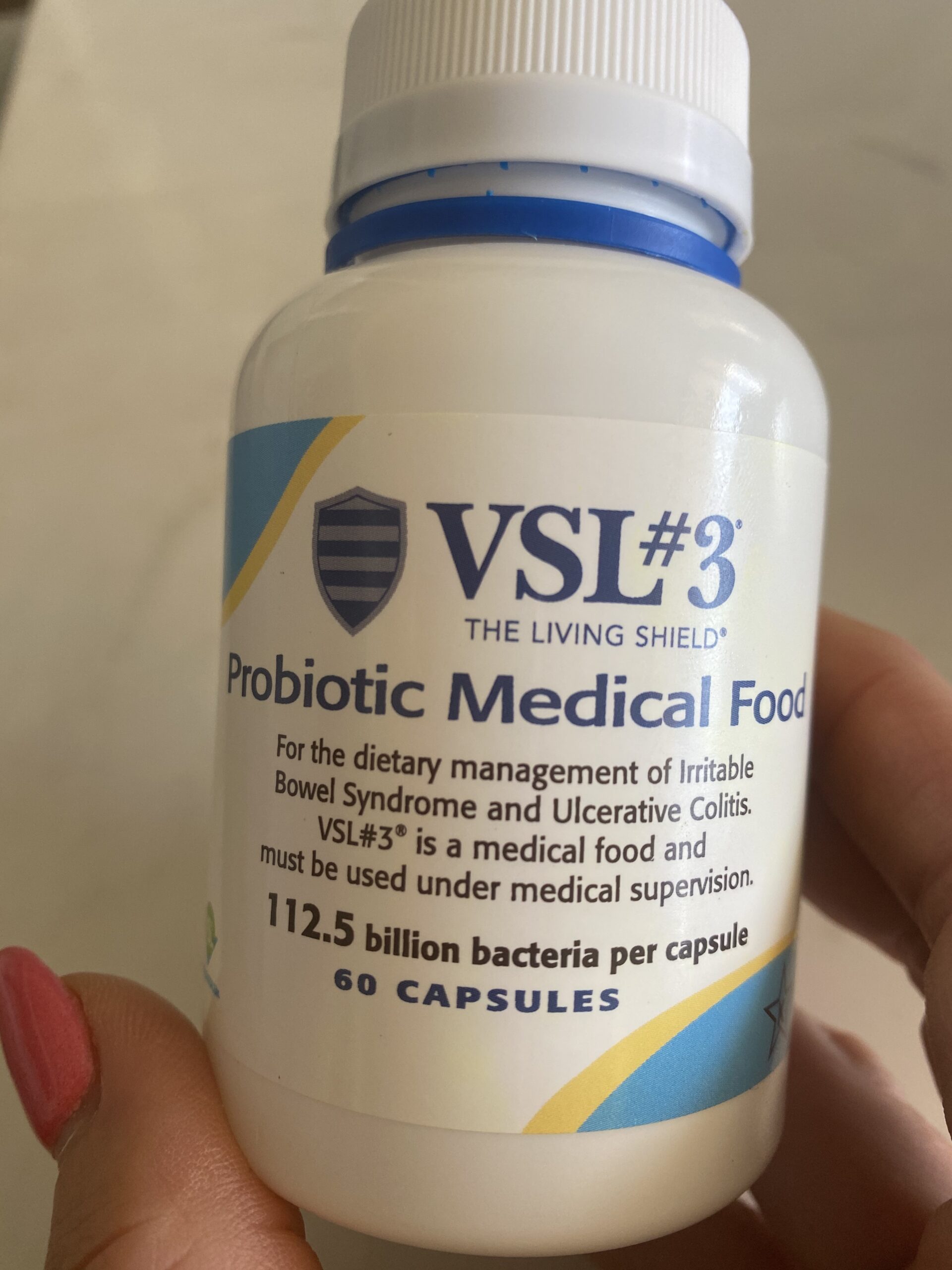 VSL #3® Probiotics for Digestive Health, IBS & UC Symptoms - 112.5B CFUs, High-Potency, Multi-Strain, Live, Refrigerated Probiotic, Medical Food for Gut Health Support in Men & Women, 60 Capsules - Customer Photo 3