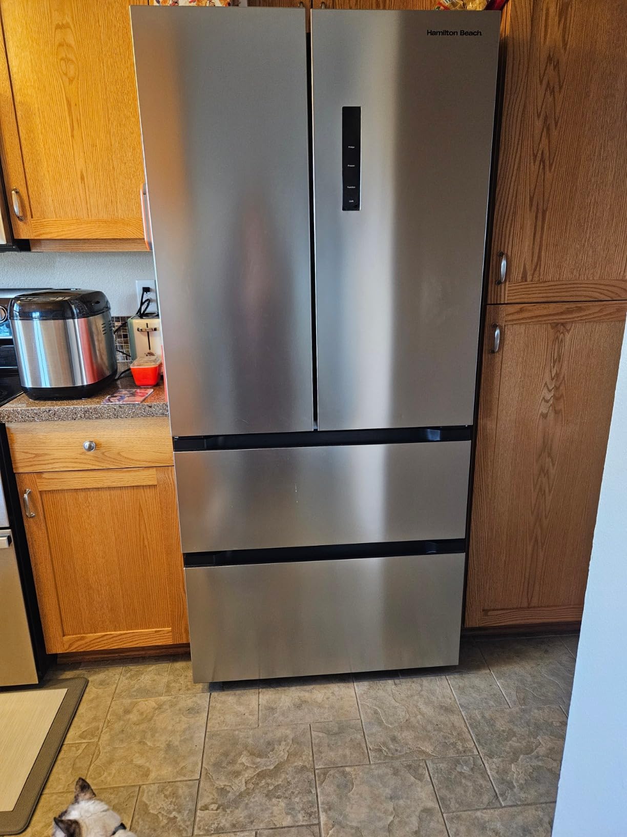 Hamilton Beach HBFR1504 Full Size Counter Depth Refrigerator with Two Freezer Drawers, 17.9 cu ft, Stainless - Customer Photo 1