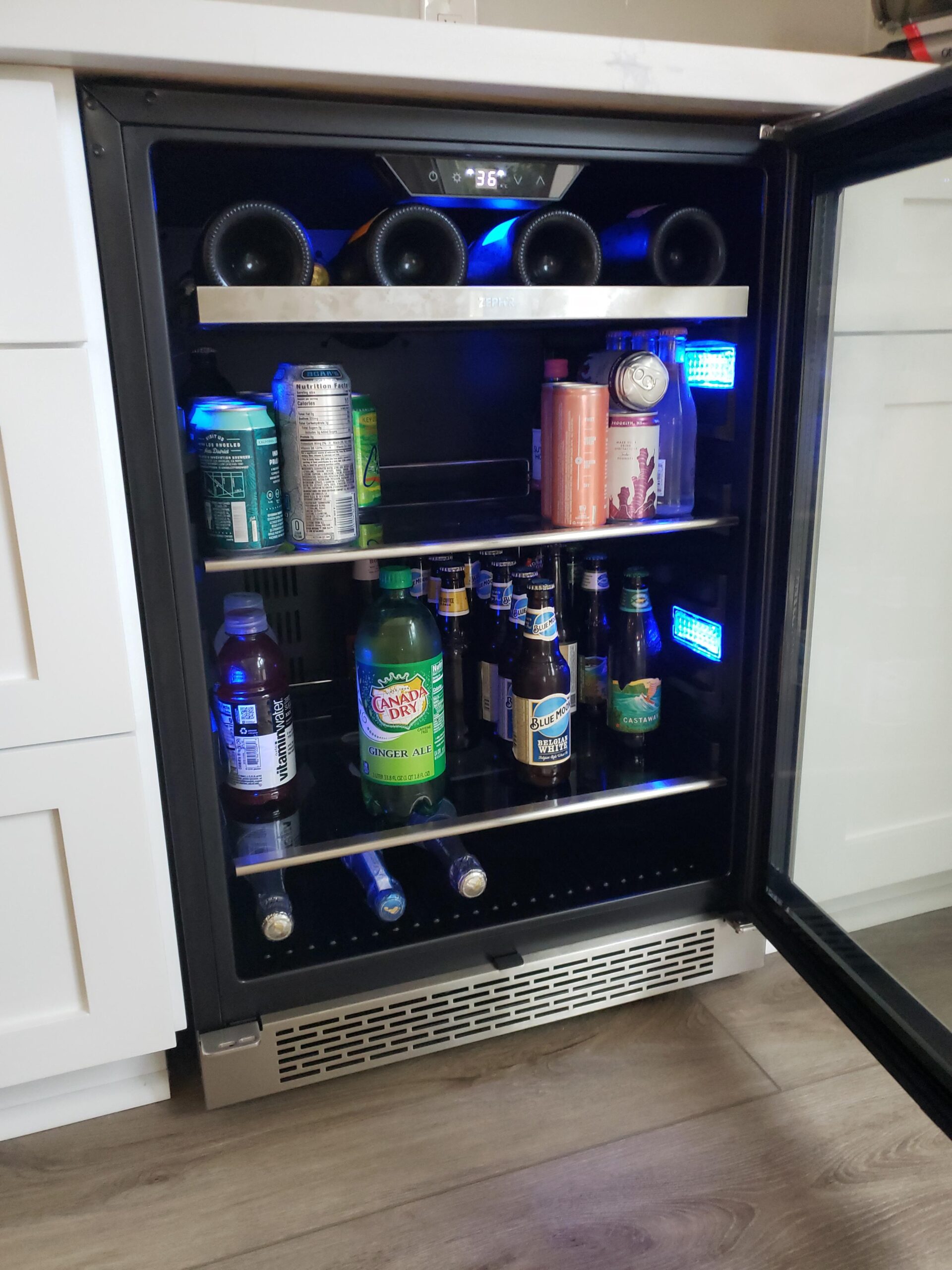 Zephyr Presrv Professional Grade 24 Inch Undercounter Wine and Beverage Cooler - Dual Zone Temperature Control - PRW24C01BG - Customer Photo 2