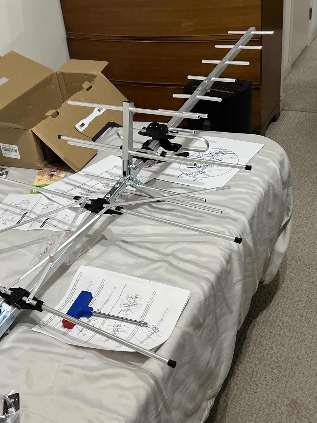Five Star TV Antenna Indoor/Outdoor Yagi Satellite HD Antenna with up to 200 Mile Range - Attic or Roof Mount TV Antenna, Digital OTA Radio/FM Antenna for 4K 1080P with Mounting Pole - Customer Photo 1