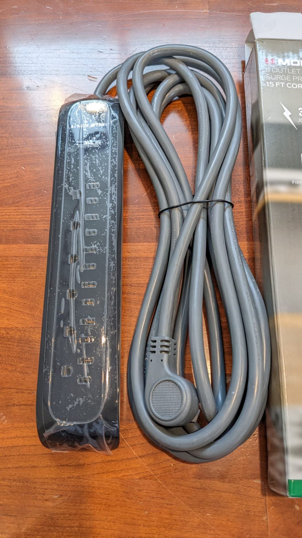 Monster Power Surge Protector w/ 1200 Joule Rating — Heavy Duty 6 FT Surge Protector Power Strip w/ 6 120V Outlets, 2 USB-A Ports — Fireproof MOV, Dual Mode, Clean Tech for Home & Office (Black) Customer Review Monster Power Surge Protector w/ 1200 Joule Rating — Heavy Duty 6 FT Surge Protector Power Strip w/ 6 120V Outlets, 2 USB-A Ports — Fireproof MOV, Dual Mode, Clean Tech for Home & Office (Black) - Customer Photo 1