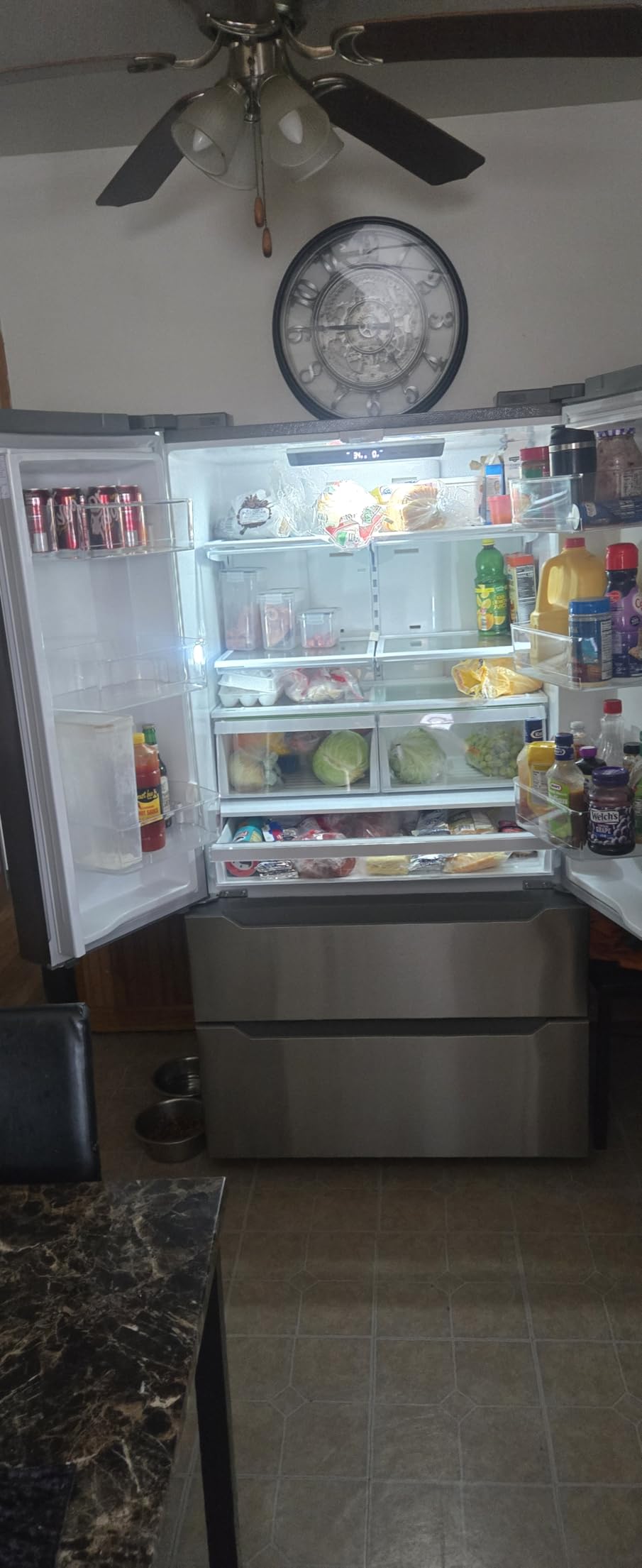 SMETA Refrigerators French Door with Ice Maker, 36'' Counter Depth Stainless Steel Refrigerators Frost-free Double Door Fridges Full Size Bottom Freezer 22.5 Cu.Ft Kitchen Fridge, neveras para cocina Customer Review SMETA Refrigerators French Door with Ice Maker, 36'' Counter Depth Stainless Steel Refrigerators Frost-free Double Door Fridges Full Size Bottom Freezer 22.5 Cu.Ft Kitchen Fridge, neveras para cocina - Customer Photo 1