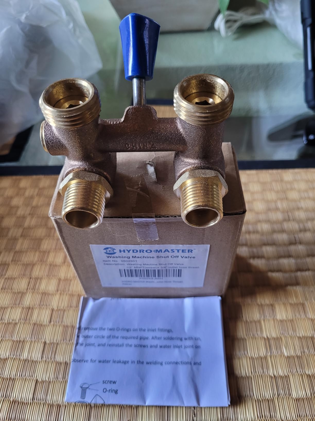 HYDRO MASTER Washing Machine Shut Off Valve,1/2 HYDRO MASTER Washing Machine Shut Off Valve,1/2