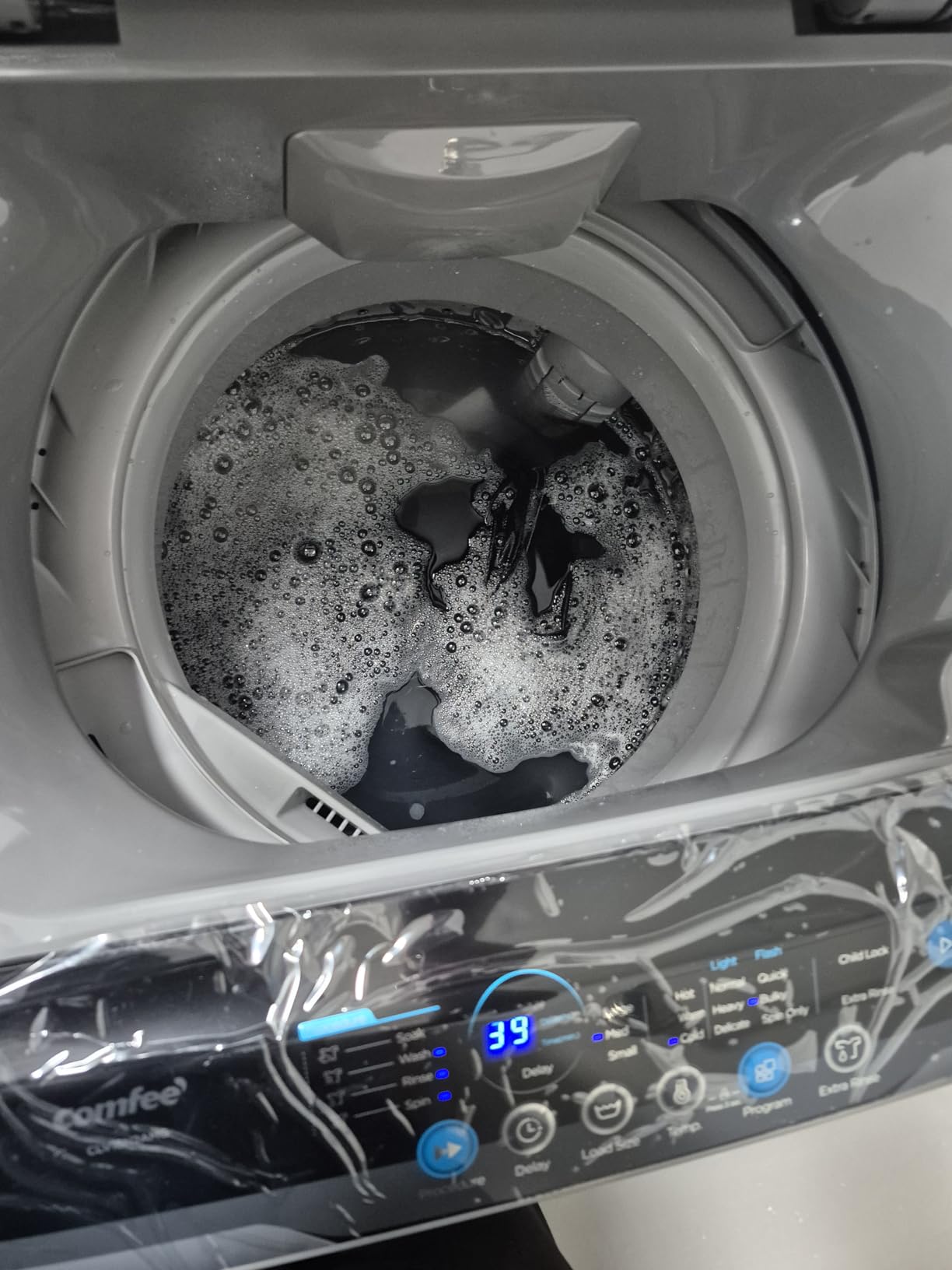 COMFEE' 1.6 Cu.ft Portable Washing Machine, 11lbs Capacity Fully Automatic Compact Washer with Wheels, 6 Wash Programs Laundry Drain Pump, Ideal for Apartments, RV, Camping, Magnetic Gray - Customer Photo 1