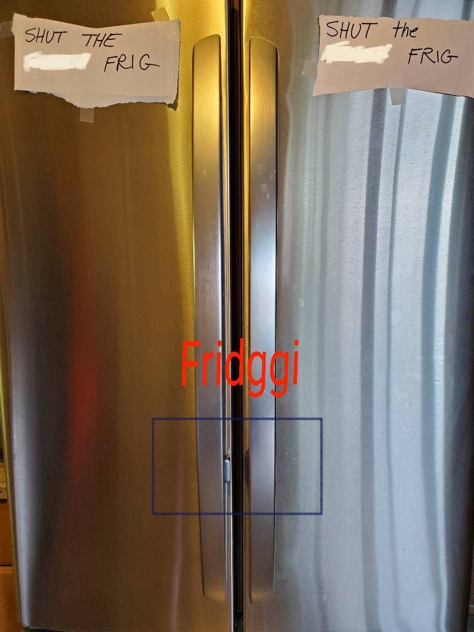 Refrigerator Door Ajar Alarm, 60 Second Delay Low Alert, 3 Minute Loud Chime or Siren, Freezer Door Open Alarm, 4 Minute Reminders – Compact Size. (Grey) - Customer Photo 1