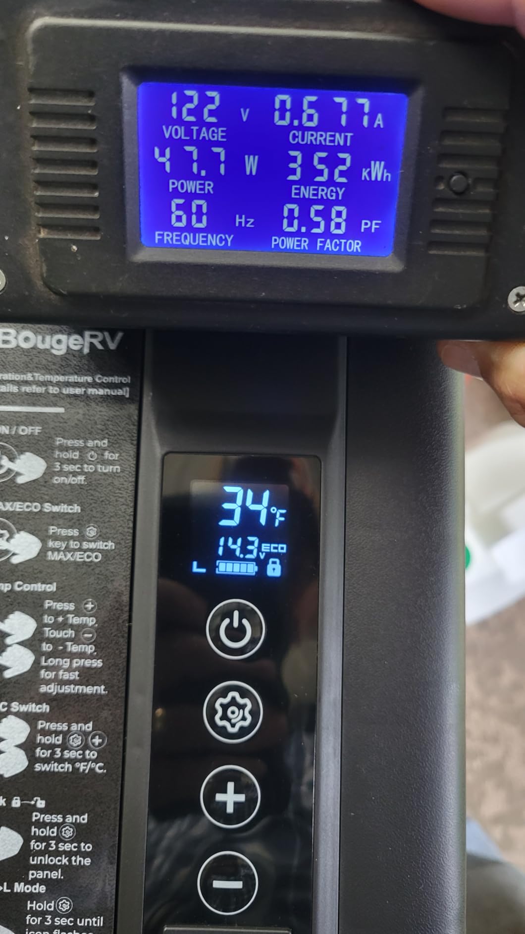 BougeRV 12 Volt Refrigerator 12V Car Fridge 30 Quart Portable Freezer Compressor Cooler -8℉~50℉ Compressor Freezer, 12/24V DC 110~240 Volt AC, for Truck RV SUV - Customer Photo 1
