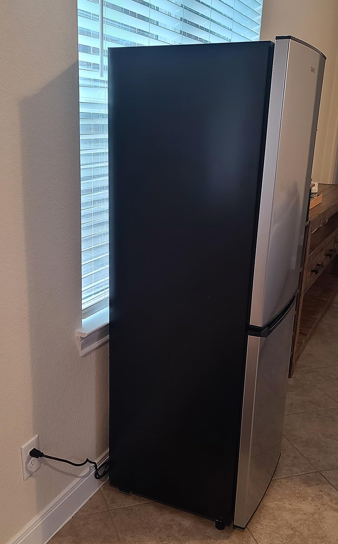 Galanz GLR12TS5F Refrigerator, Dual Door Fridge, Adjustable Electrical Thermostat Control with Top Mount Freezer Compartment, 12.0 Cu.Ft, Stainless Steel, 12 - Customer Photo 2