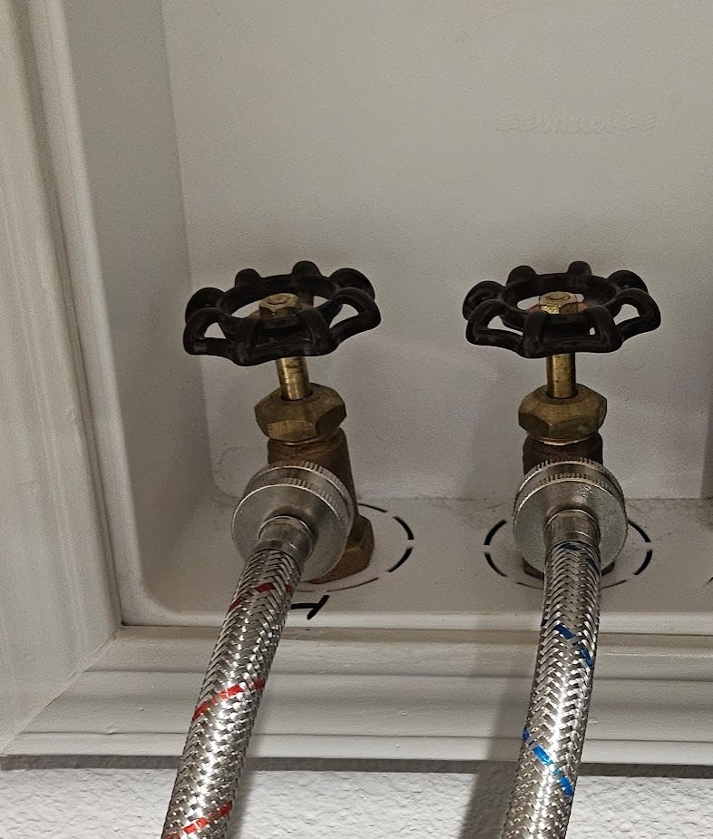 4ft Premium Stainless Steel Washing Machine Hoses Burst Proof 2 Pack by Techecook - Hot and Cold Water Supply Hoses for ALL Washer - 10 YEARS WARRANTY - Customer Photo 2