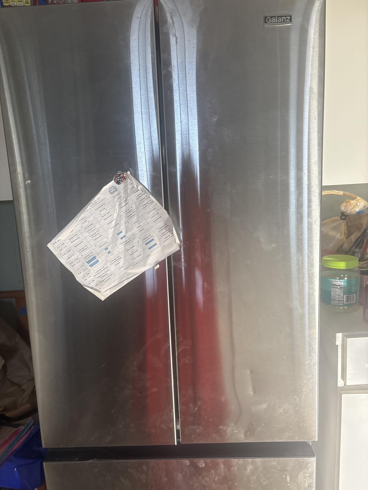 Galanz GLR18FS5S16 French Door Refrigerator with Installed Ice Maker and Bottom Freezer Adjustable Electrical Thermostat Control, Frost Free, Energy Star Certified, Stainless Steel, 18 Cu Ft - Customer Photo 1