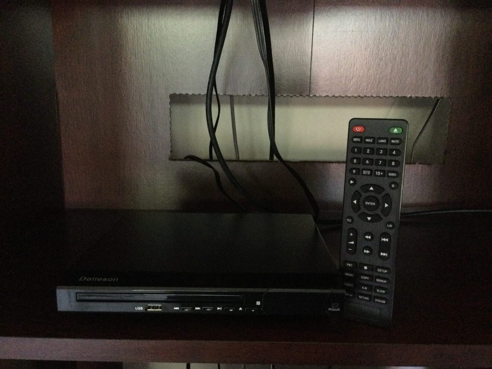All Region Free Compact DVD Player for TV, Microphone Jack, AV Output & USB Input, PAL/NTSC Auto-Switch System, AV Connect with RCA Cable and Remote Control - Customer Photo 1