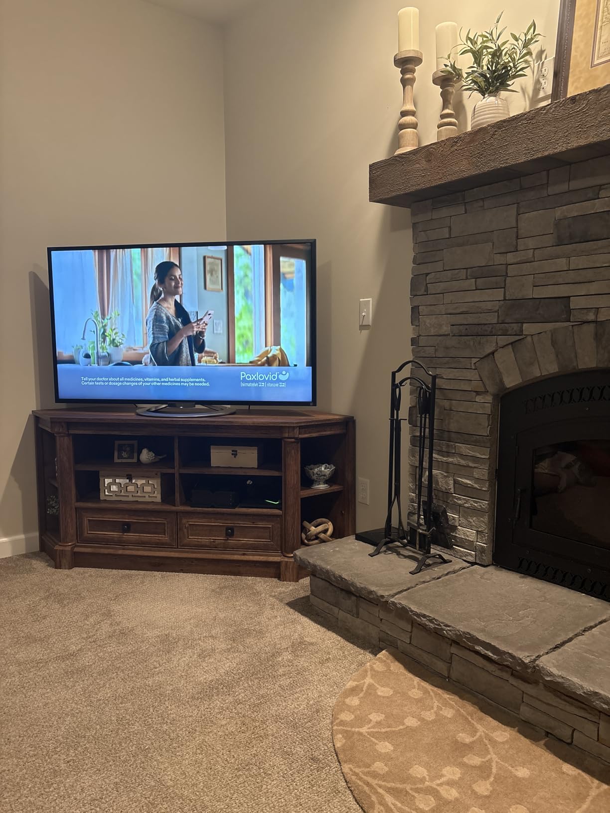 Sauder Palladia Corner TV Stand Console Entertainment Credenza, in Split Oak Customer Review Sauder Palladia Corner TV Stand Console Entertainment Credenza, in Split Oak - Customer Photo 1
