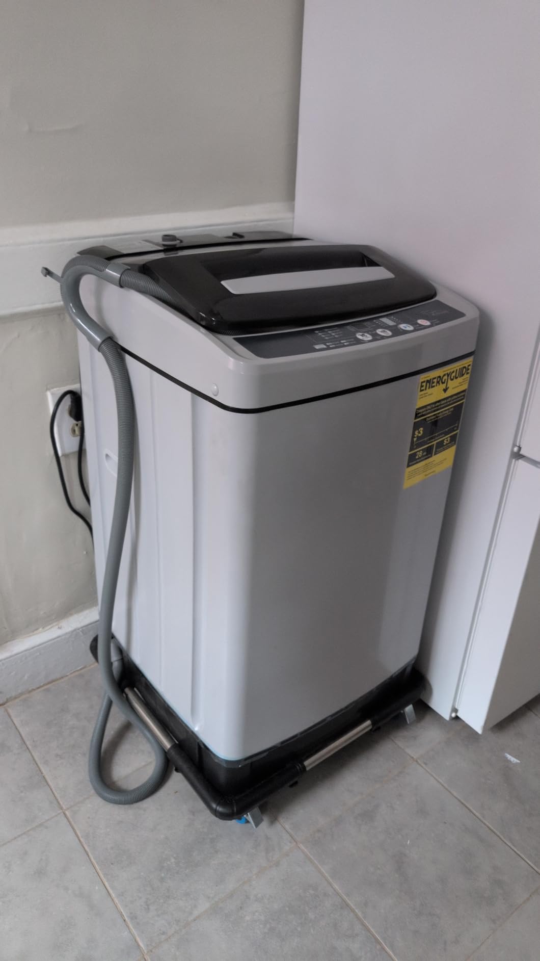 Giantex Full Automatic Washing Machine, 2 in 1 Portable Laundry Washer 1.5Cu.Ft 11lbs Capacity Washer and Spinner Combo 8 Programs 10 Water Levels Energy Saving Top Load Washer for Apartment Dorm - Customer Photo 1