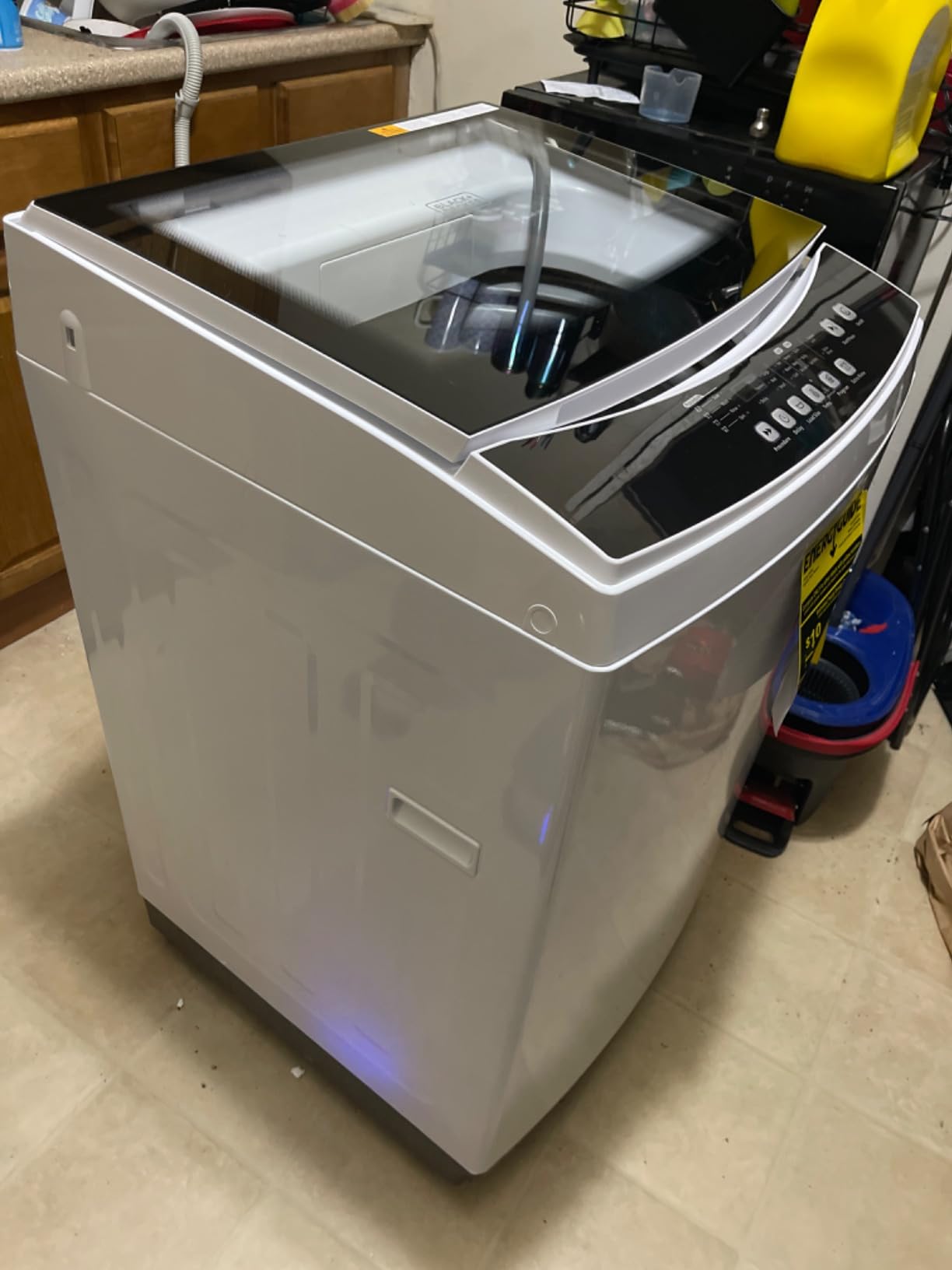 BLACK+DECKER 3.0 Cu. Ft. Portable Washer, 26.5 lb. Capacity Washing Machine, 6 Cycles, Quick Connect Sink Adapter and Drain Hose Included, Transparent Lid & LED Display, BPW30MW, White - Customer Photo 2