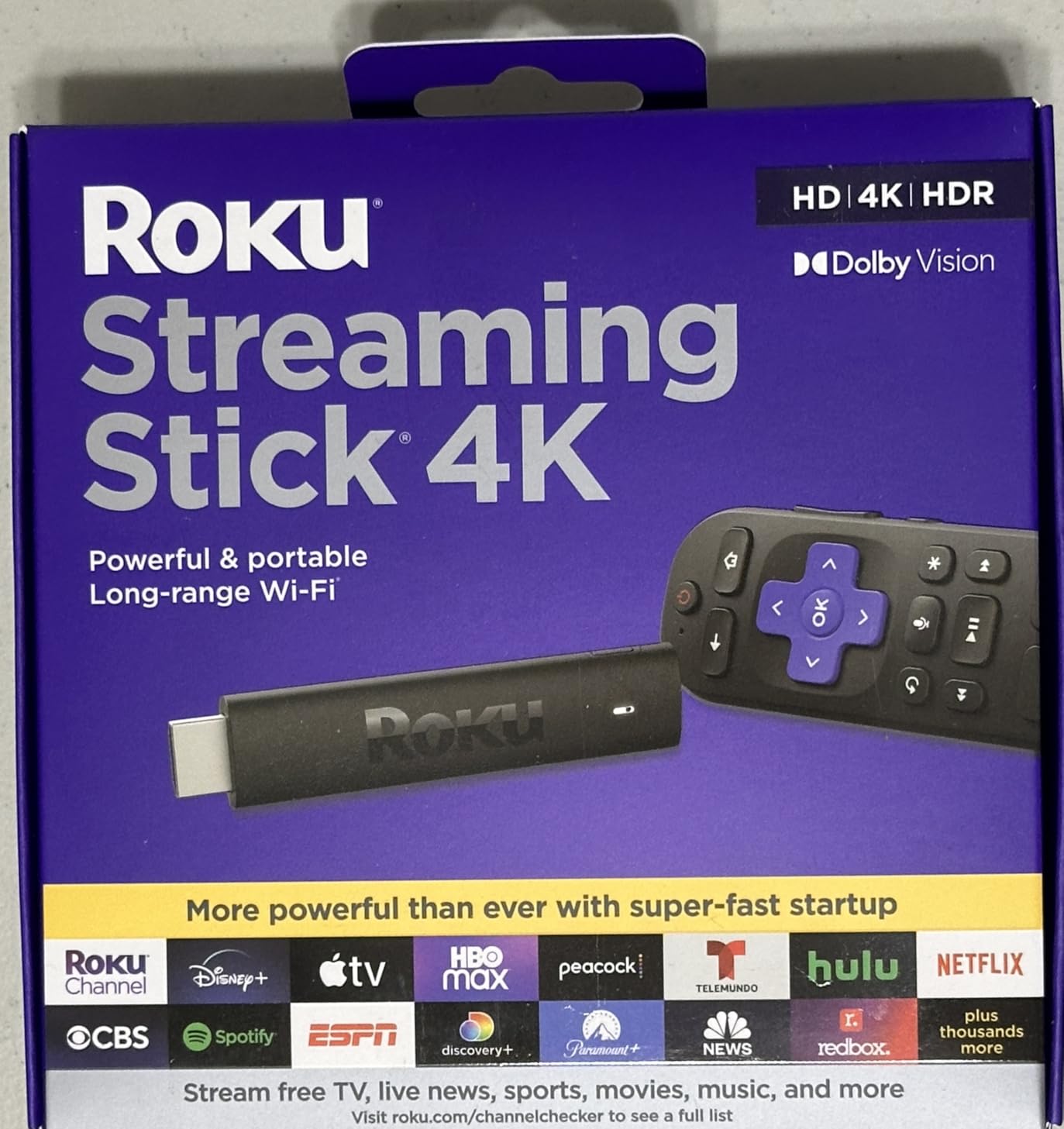 Roku Streaming Stick 4K - HDR & Dolby Vision Roku Streaming Device for TV with Voice Remote & Long-Range Wi-Fi - Free & Live TV Customer Review Roku Streaming Stick 4K - HDR & Dolby Vision Roku Streaming Device for TV with Voice Remote & Long-Range Wi-Fi - Free & Live TV - Customer Photo 2