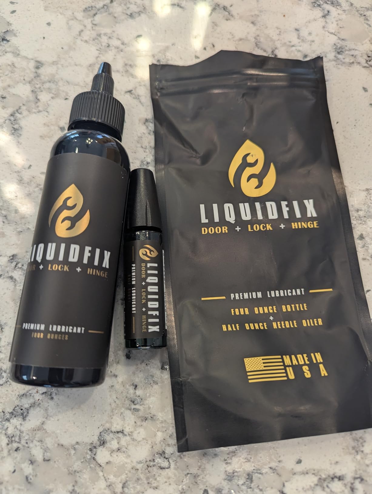 LIQUIDFIX - Door, Lock & Hinge Lubricant - Instantly Reduces Noise - Lubricates Hinges - with 4 oz Dropper & 0.5 oz Needle Oiler - for Sliding Door, Locks, Squeaky Doors, Hinges & More Customer Review LIQUIDFIX - Door, Lock & Hinge Lubricant - Instantly Reduces Noise - Lubricates Hinges - with 4 oz Dropper & 0.5 oz Needle Oiler - for Sliding Door, Locks, Squeaky Doors, Hinges & More - Customer Photo 1