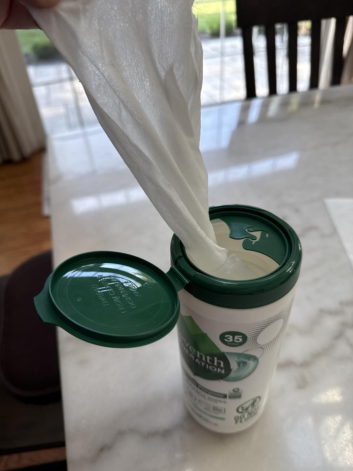 Seventh Generation Multi-Surface Cleaning Wipes, Garden Mint Scent, Cuts Grease & Grime, 35 Wipes - Customer Photo 1