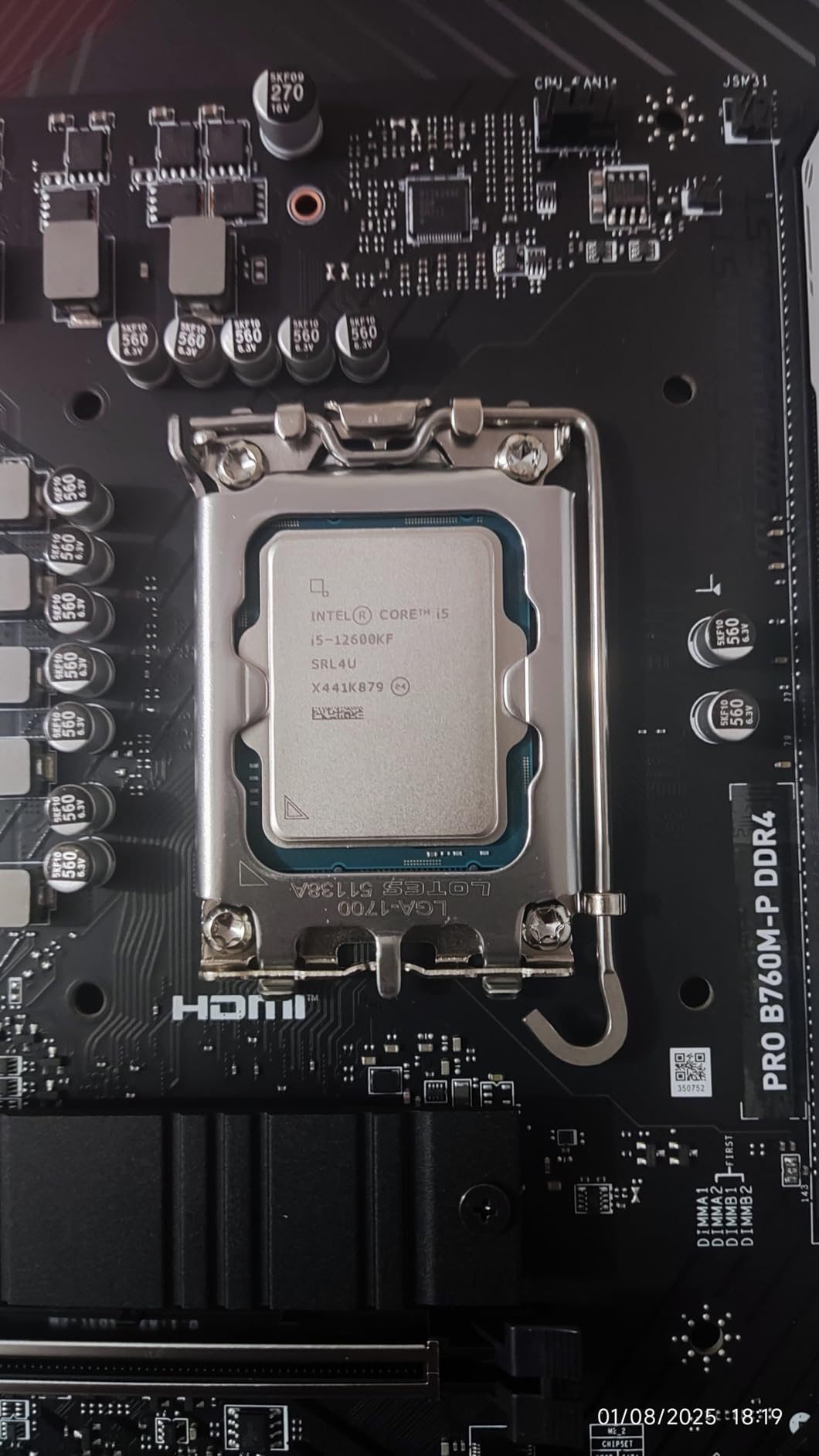 Intel Core i5-12600KF Desktop Processor 10 (6P+4E) Cores up to 4.9 GHz Unlocked LGA1700 600 Series Chipset 125W Customer Review Intel Core i5-12600KF Desktop Processor 10 (6P+4E) Cores up to 4.9 GHz Unlocked LGA1700 600 Series Chipset 125W - Customer Photo 1