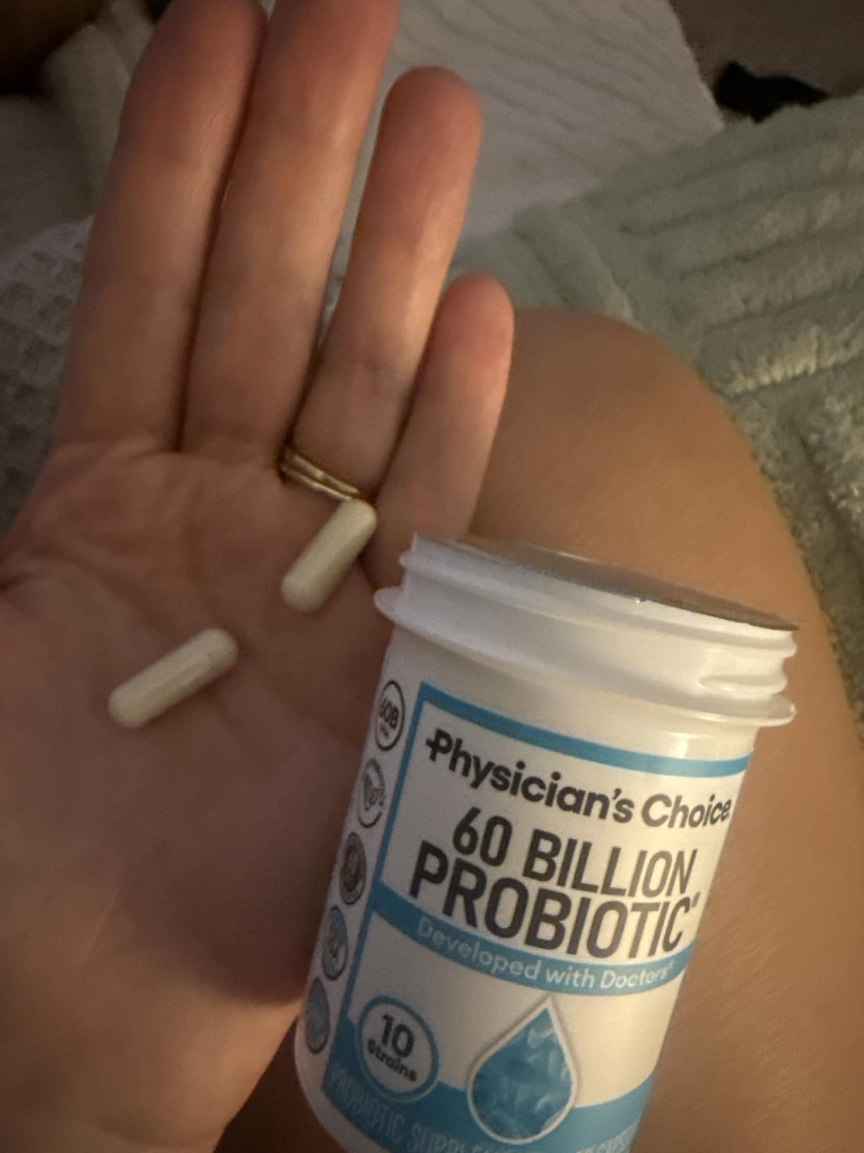 Physician's CHOICE Probiotics 60 Billion CFU - 10 Strains + Organic Prebiotics - Immune, Digestive & Gut Health - Supports Occasional Constipation, Diarrhea, Gas & Bloating - for Women & Men - 60ct Customer Review Physician's CHOICE Probiotics 60 Billion CFU - 10 Strains + Organic Prebiotics - Immune, Digestive & Gut Health - Supports Occasional Constipation, Diarrhea, Gas & Bloating - for Women & Men - 60ct - Customer Photo 2