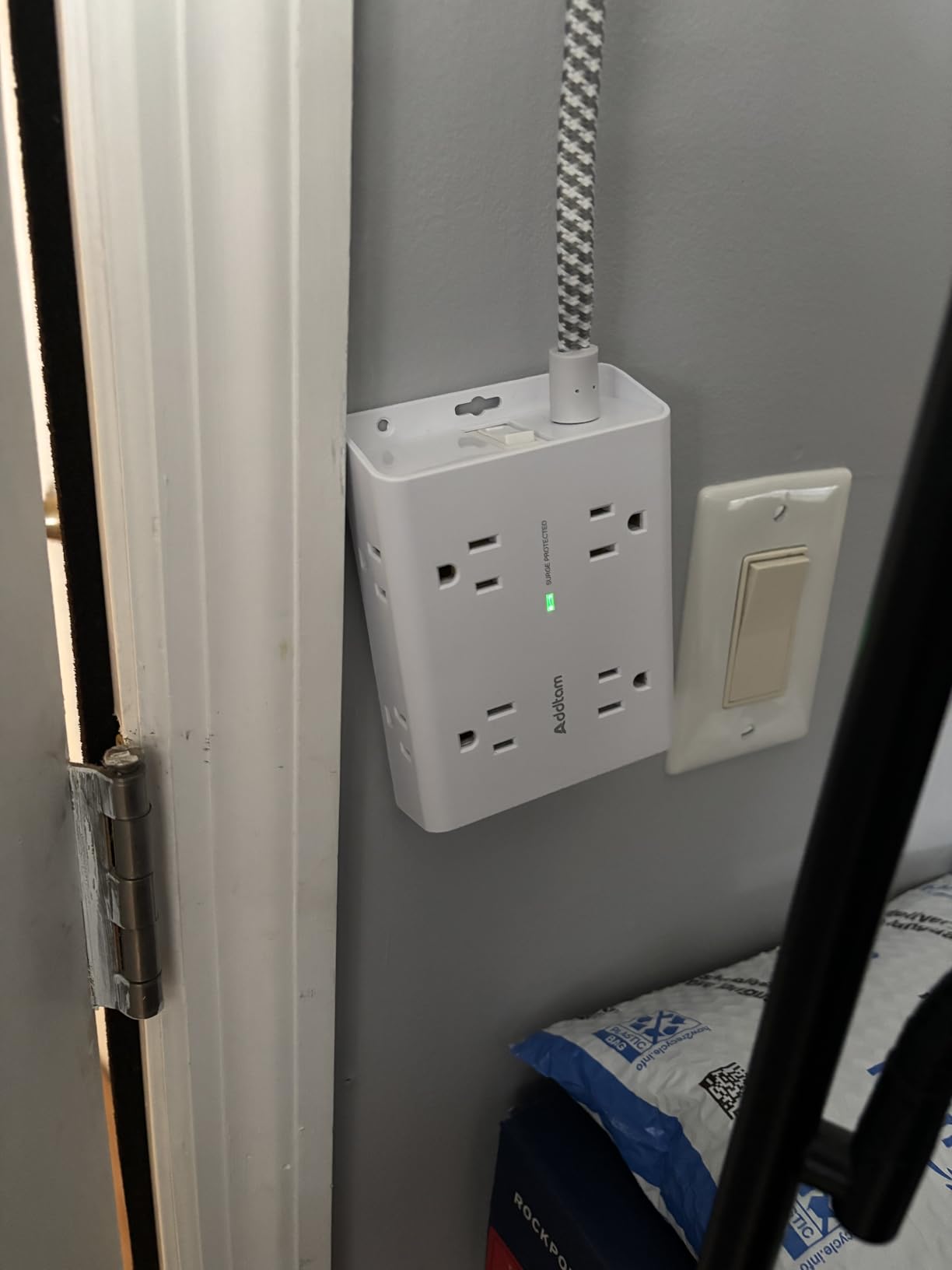 Surge Protector Power Strip - 8 Widely Outlets with 4 USB Ports(1 USB C Outlet), Addtam 3-Side Outlet Extender Strip with 5Ft Extension Cord, Flat Plug, Wall Mount for Dorm Home Office, ETL Listed Customer Review Surge Protector Power Strip - 8 Widely Outlets with 4 USB Ports(1 USB C Outlet), Addtam 3-Side Outlet Extender Strip with 5Ft Extension Cord, Flat Plug, Wall Mount for Dorm Home Office, ETL Listed - Customer Photo 1