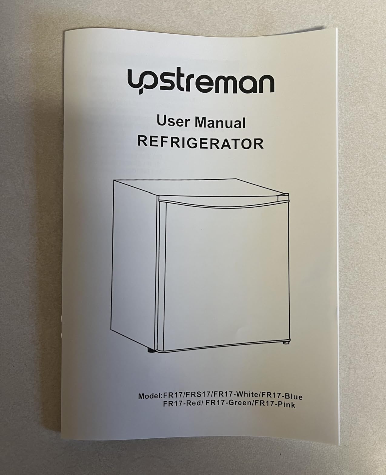 Upstreman 1.7 Cu.ft Mini Fridge with Freezer, Dorm Essentials, Adjustable Thermostat, Energy Saving, Low Noise, Single Door Compact Refrigerator for Dorm, Office, Bedroom, Black-FR17 - Customer Photo 1