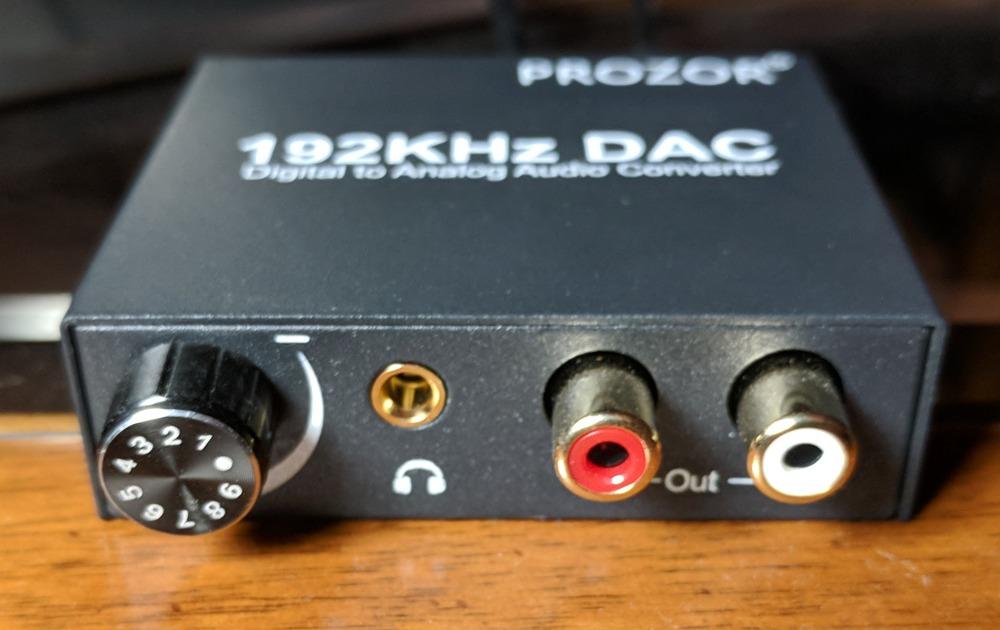 PROZOR 192kHz Digital to Analog Audio Converter Support Dolby AC-3 DTS 5.1CH with Volume Adjustable, Optical to L/R DAC Decoder, Digital DAC Converter SPDIF TOSLINK to Stereo L/R & 3.5mm Jack - Customer Photo 1