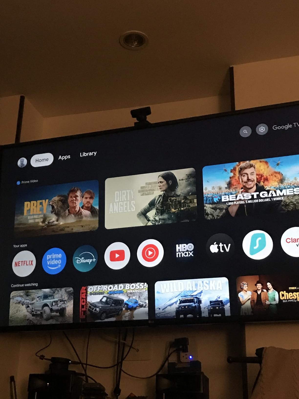 ONN Android TV 4K UHD Streaming Device with Voice Remote Control Google Assistant & High Speed HDMI Cable (100026240) Black - Customer Photo 2