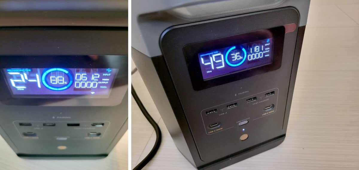EF ECOFLOW Portable Power Station DELTA 2, 1024Wh LiFePO4 (LFP) Battery, 1800W AC/100W USB-C Output, Solar Generator(Solar Panel Optional) for Home Backup Power, Camping & RVs - Customer Photo 1