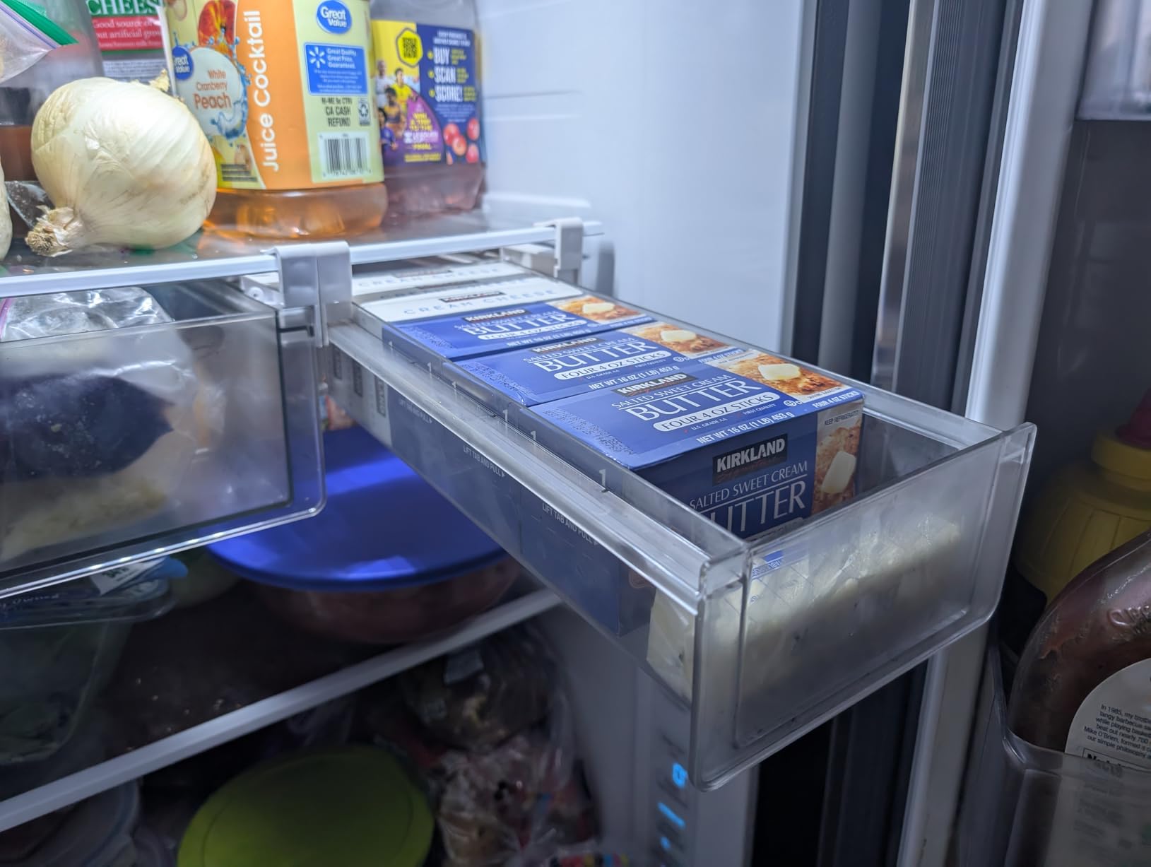 vacane Fridge 28 Egg Drawer Pull Out,Clear Egg Holder Tray for Refrigerator With Handle, Refrigerator Organizer Bins Heavy Duty-L With Egg Tray - Customer Photo 2