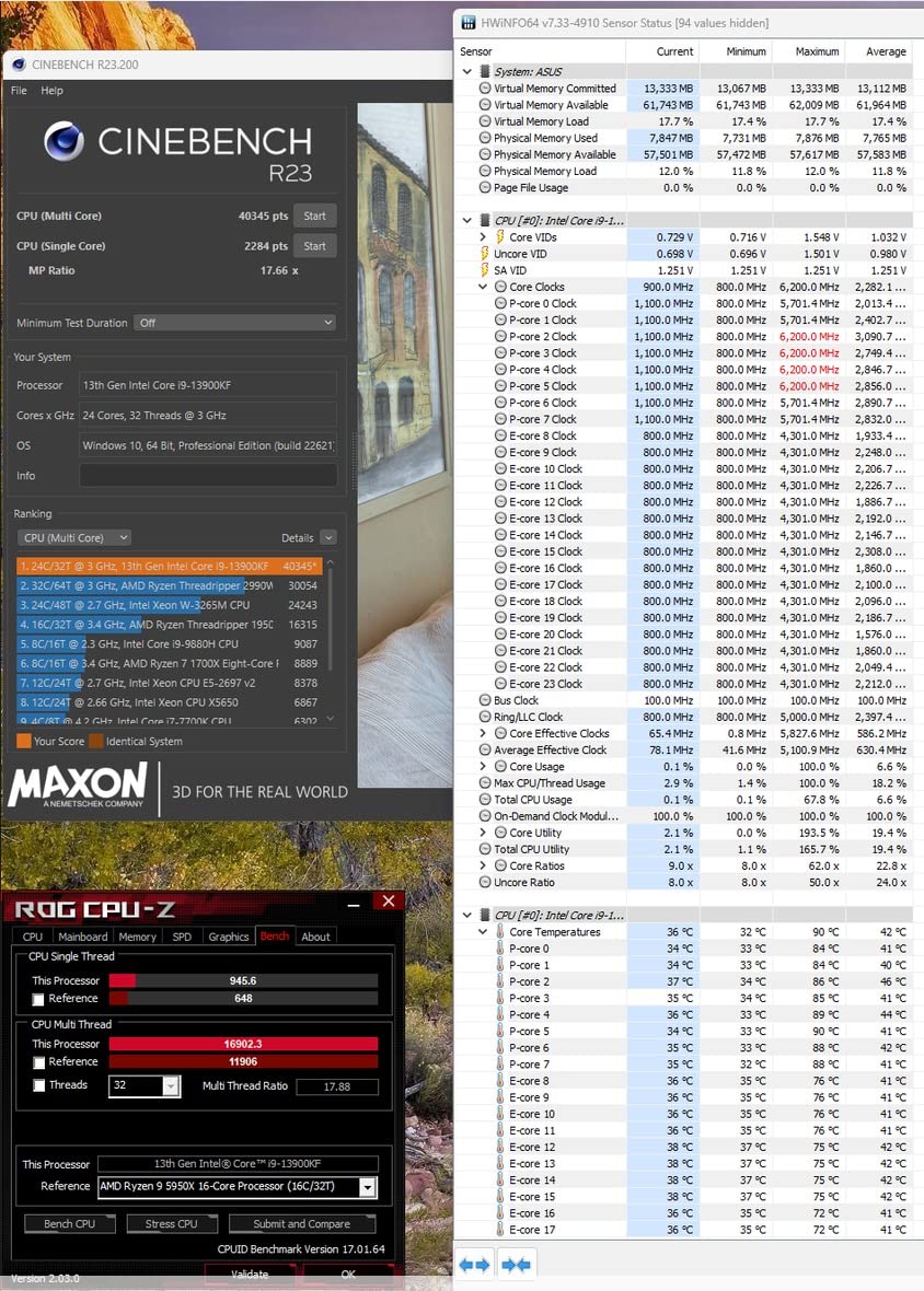 Intel Core i9-13900KF Desktop Processor 24 cores (8 P-cores + 16 E-cores) 36M Cache, up to 5.8 GHz - Customer Photo 2