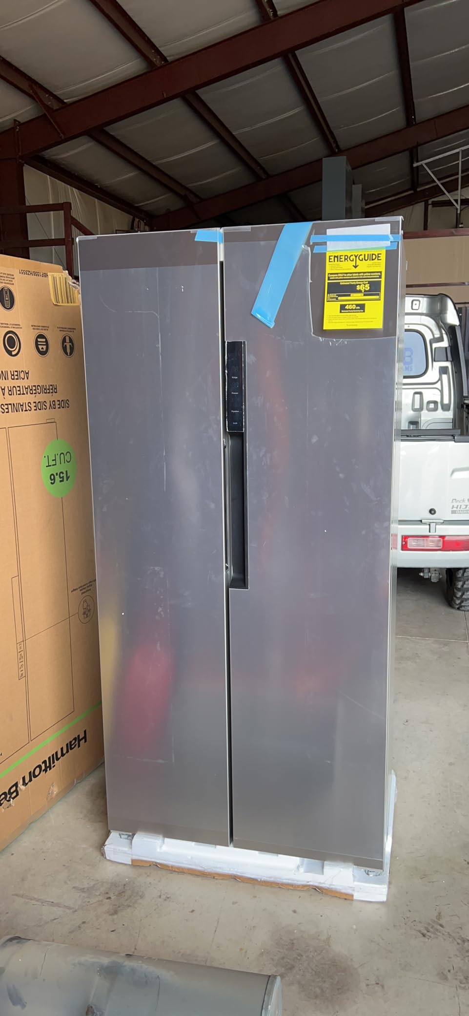 Hamilton Beach HBF2064 20.6 cu ft Counter Depth Full Size Refrigerator, Side Doors, Stainless - Customer Photo 2