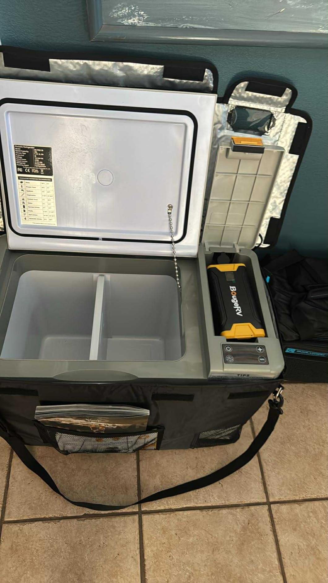 BougeRV 12 Volt Refrigerator, CRPRO 21 Quart 12V Car Fridge, Portable Freezer (-8℉~50℉), Compressor Electric Cooler with 12V/24 DC, 110-240 AC for Outdoor Camping Overlanding Truck RV SUV Van (White) - Customer Photo 1